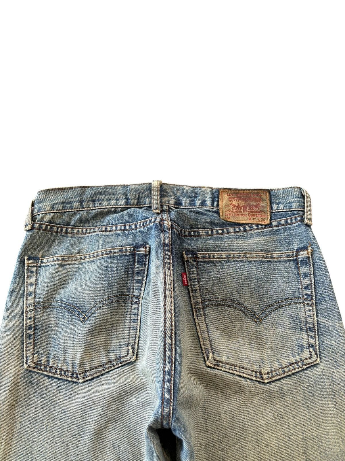 Levi's Vintage 90s Levis 503 Rusty Mud Wash Distress Baggy Jeans Size US 31 - 8 Thumbnail