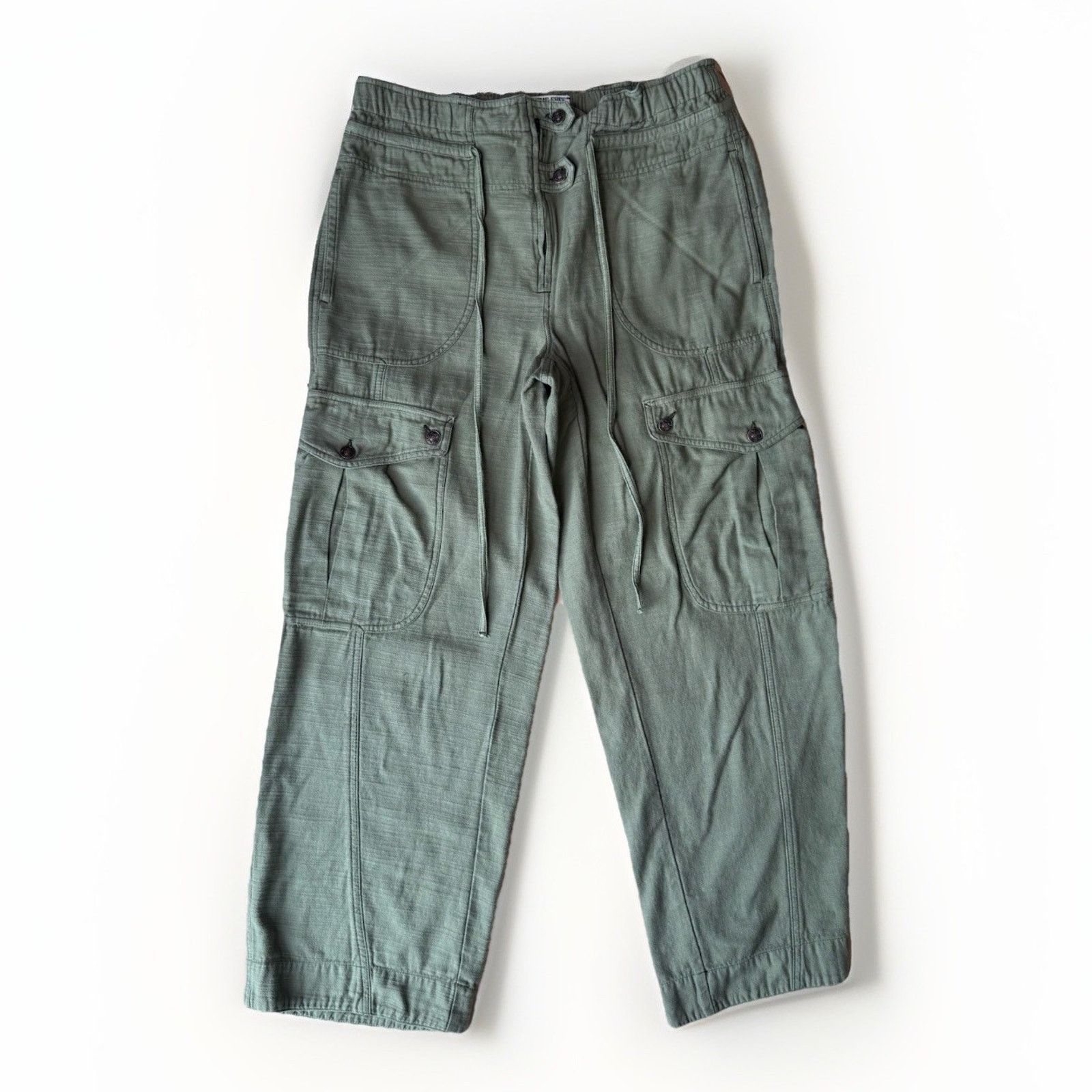 Free People Free People Tahiti Pull On Cargo Pants Medium Green Baggy Size 30" / US 8 / IT 44 - 1 Thumbnail