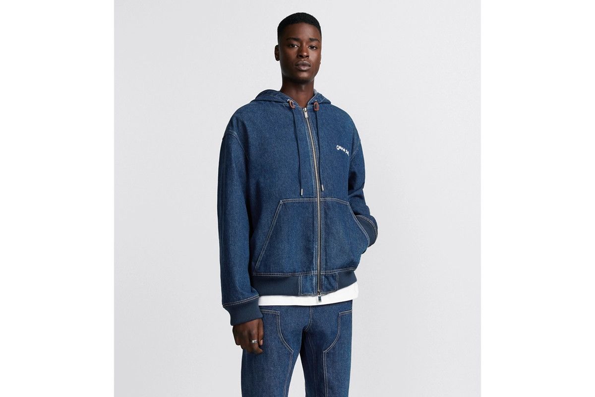 Dior o1bcso1str0226 Tag Hooded Jacket in Blue Size US XL / EU 56 / 4 - 4 Thumbnail