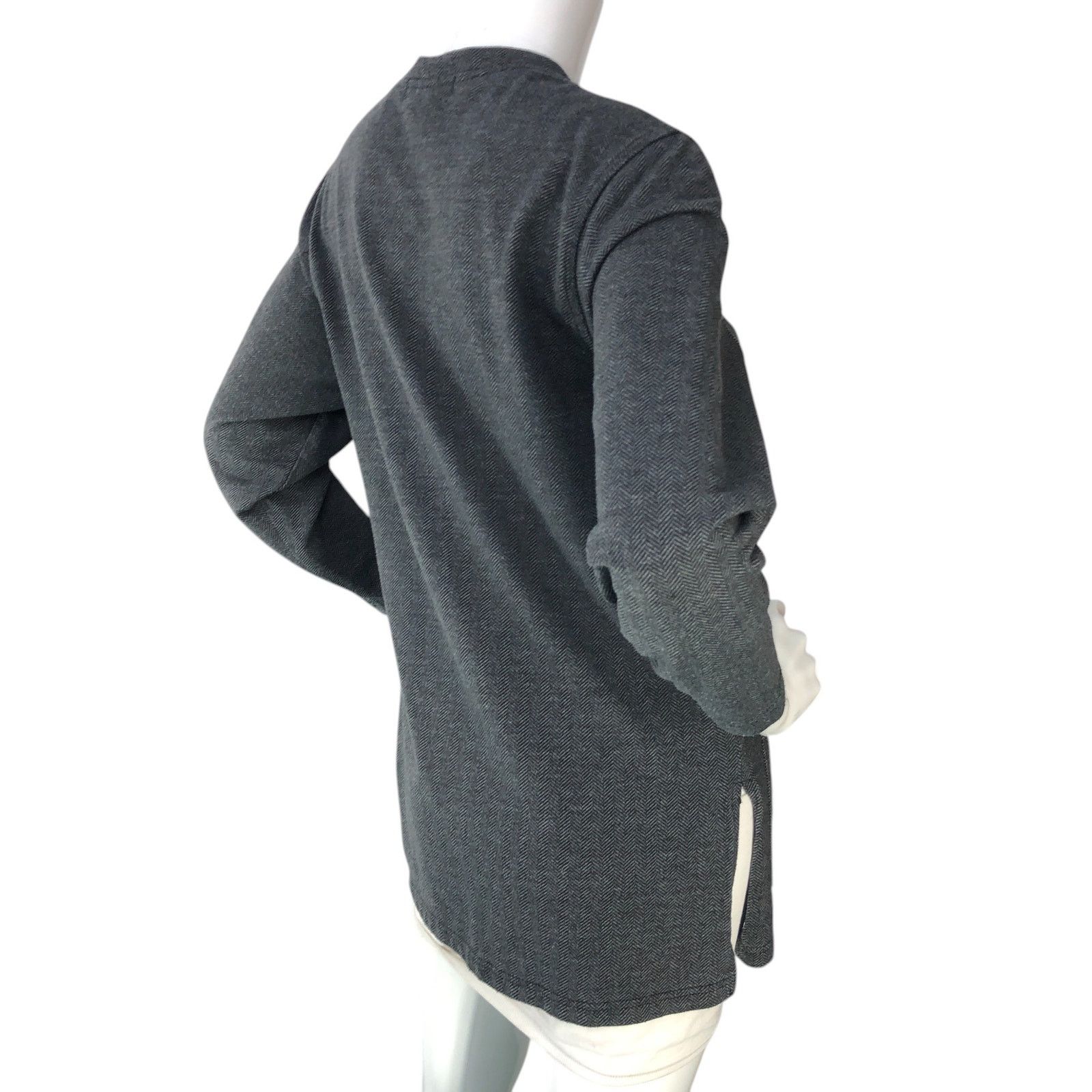 Express Express Tricot Size XS Cardigan Sweater Herringbone Gray VTG Size XS / US 0-2 / IT 36-38 - 8 Thumbnail