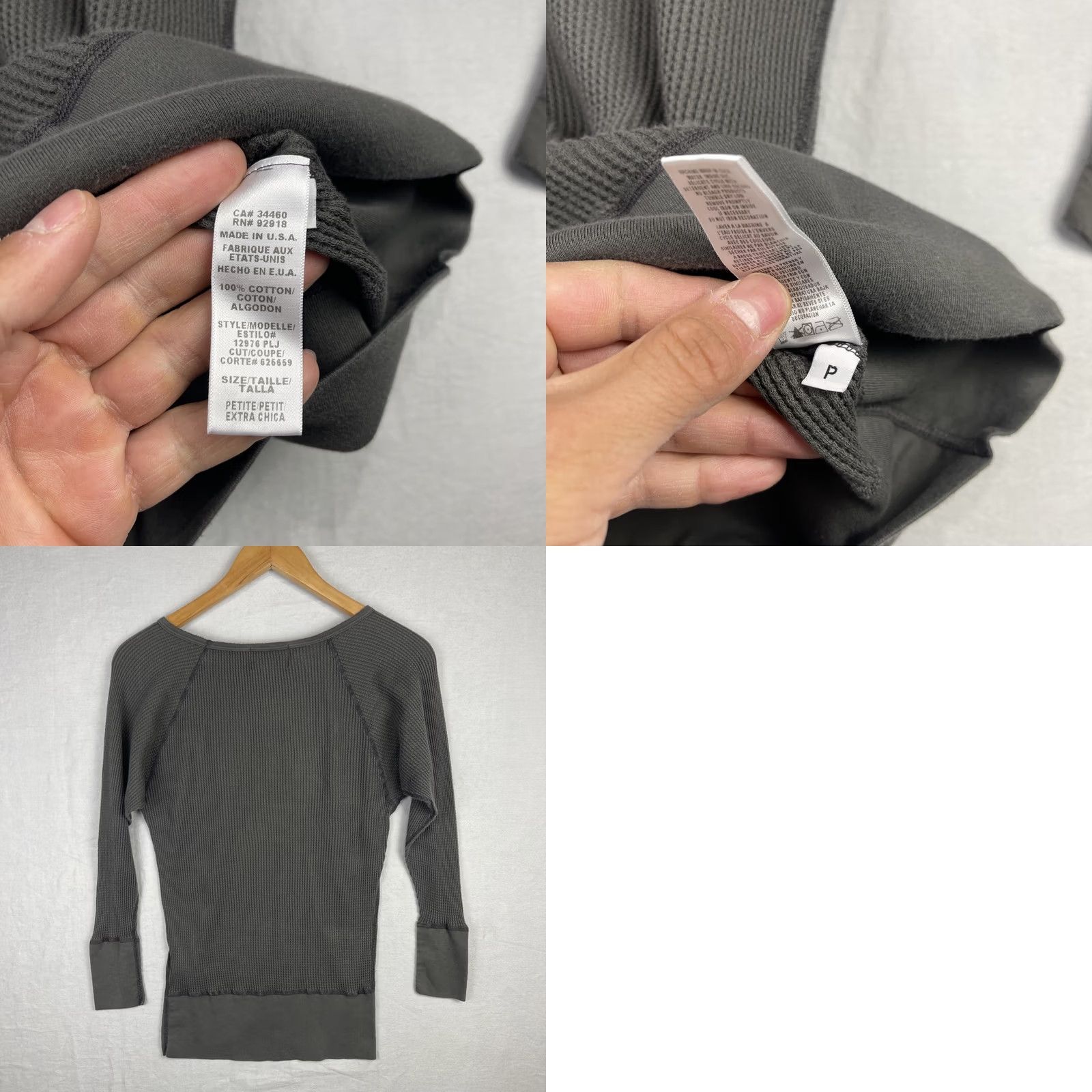Juicy Couture VINTAGE Juicy Couture Shirt Womens Petite Peace Love Juicy Long Sleeve Thermal Size XS / US 0-2 / IT 36-38 - 8 Thumbnail
