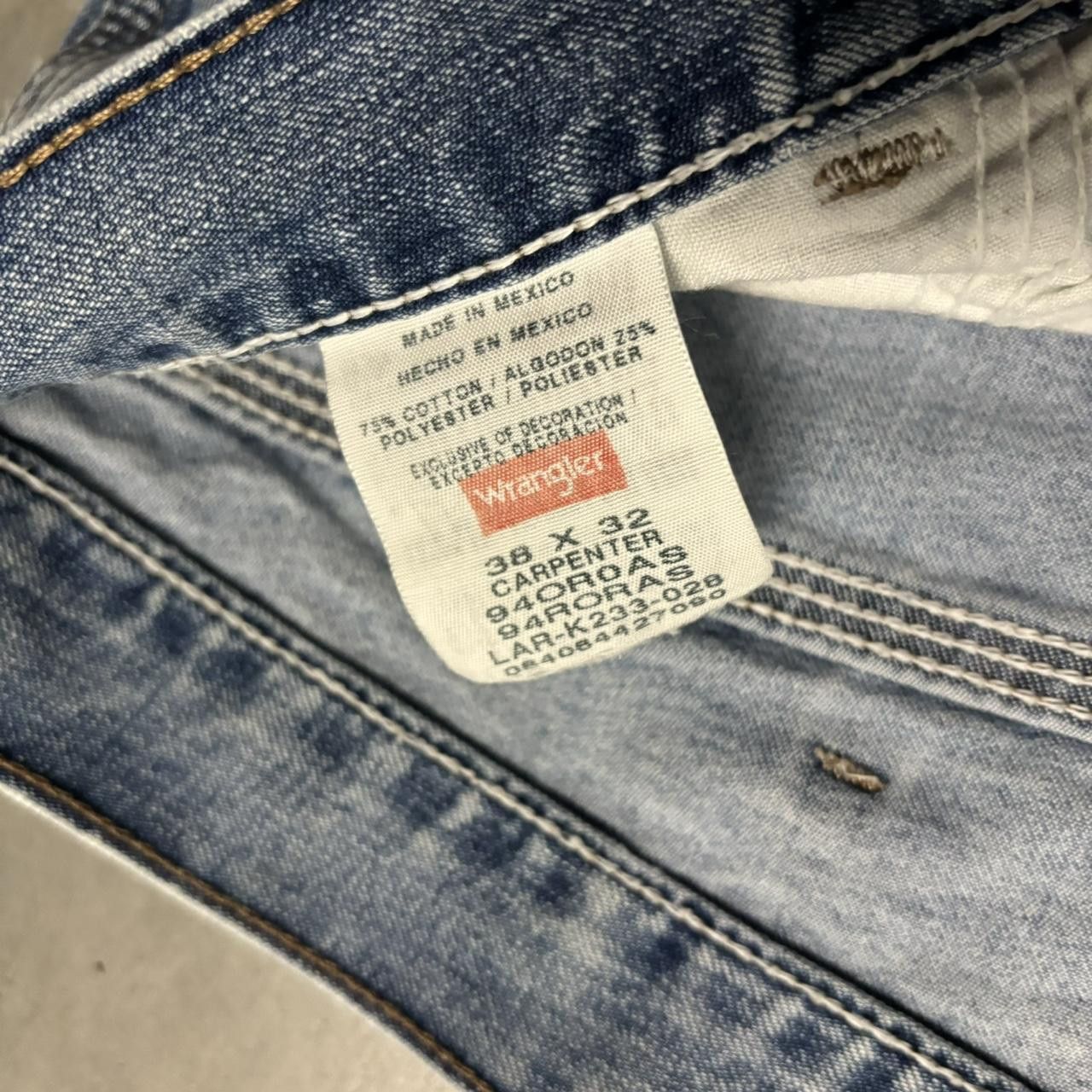 Japanese Brand × Vintage Crazy Vintage Y2K/2000s Baggy Carpenter Skater Workwear Denim Jeans! Size US 38 / EU 54 - 8 Thumbnail