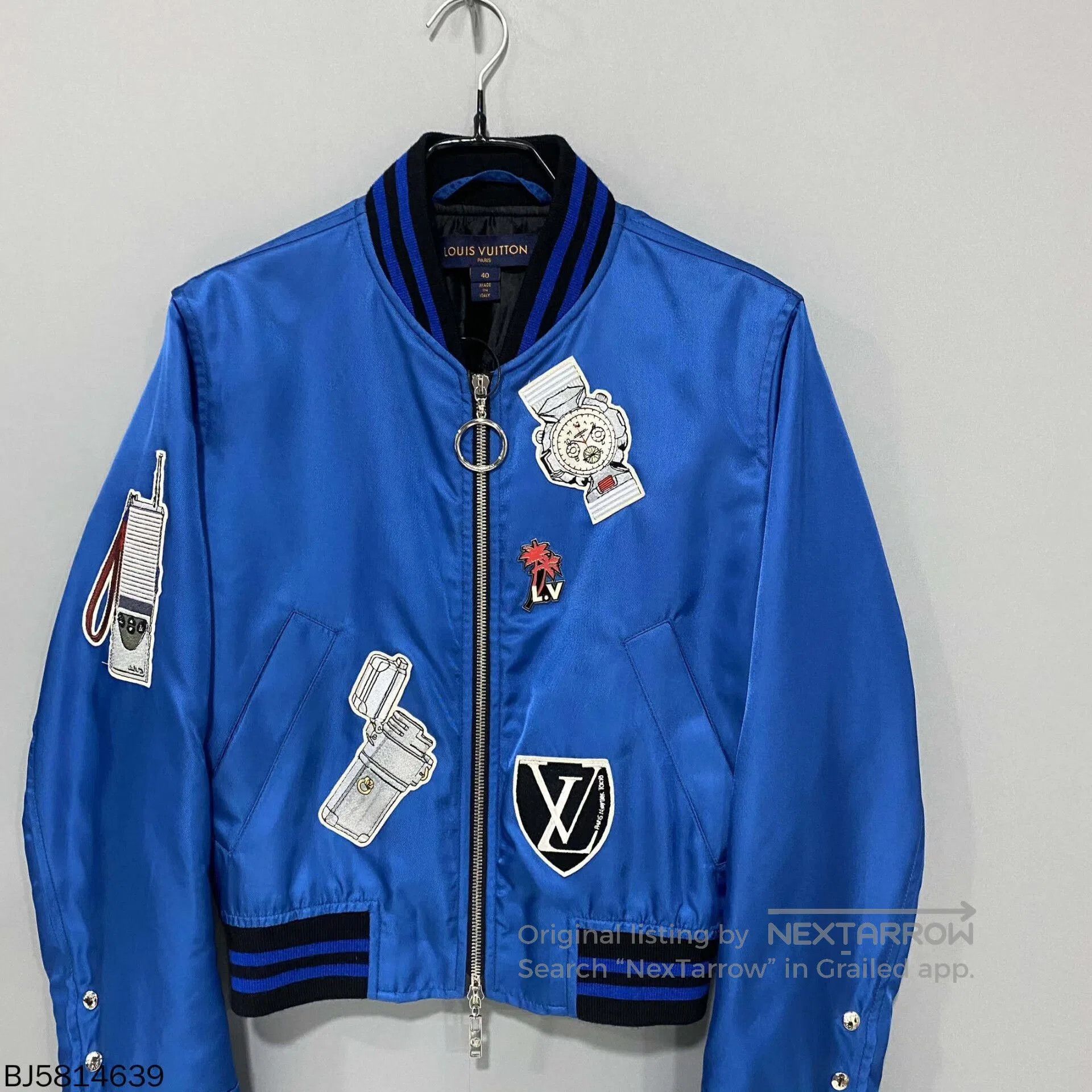 Louis Vuitton louis vuitton blue bomber jacket with patches. Size US M / EU 48-50 / 2 - 3 Thumbnail