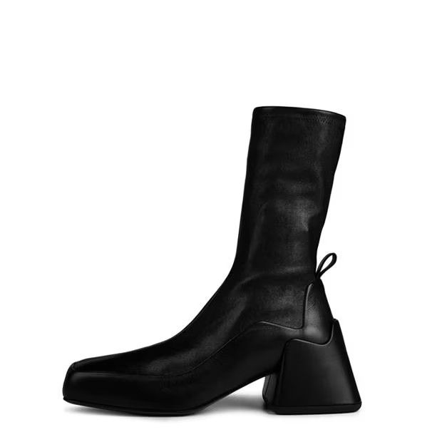 Jil Sander o1g2r1mq1024 Ankle Boots in Black Size US 8 / IT 38 - 2 Thumbnail