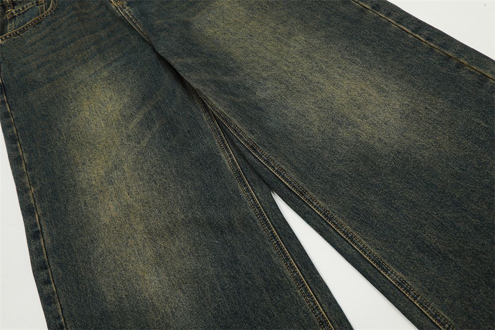Japanese Brand × Jean Men's loose punk casual all-match distressed washed jeans Size US 32 / EU 48 - 6 Thumbnail