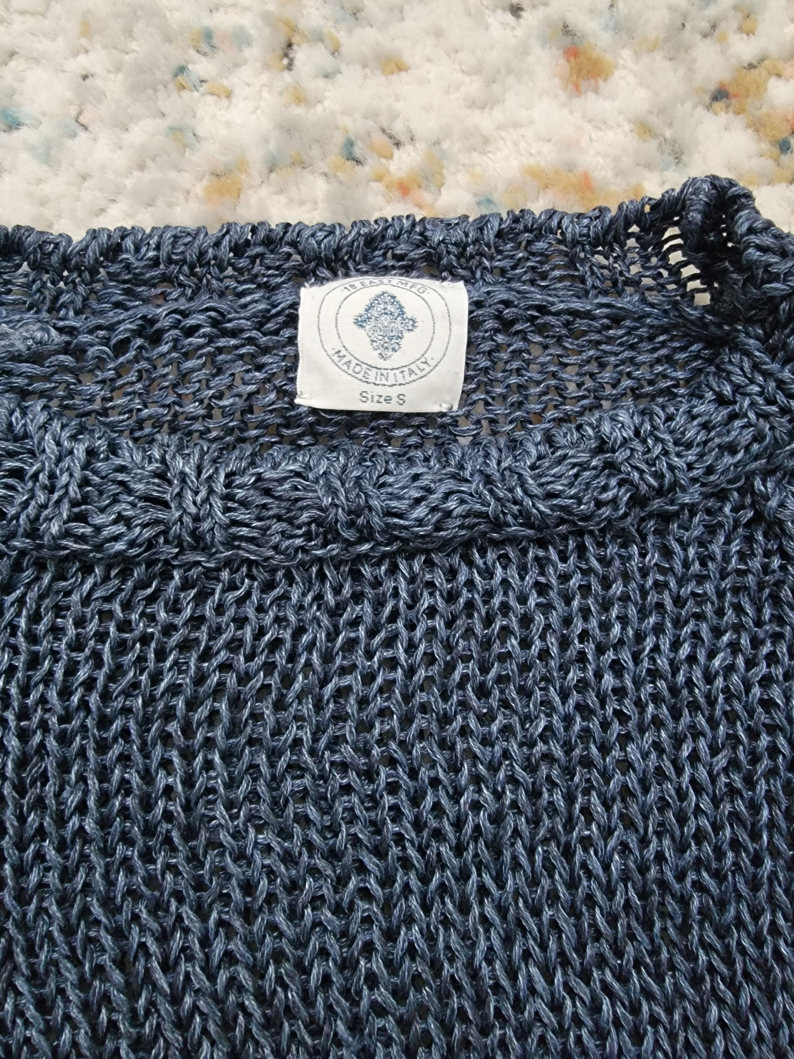 18 East Blue Hemp Sweater Small Size US S / EU 44-46 / 1 - 2 Thumbnail