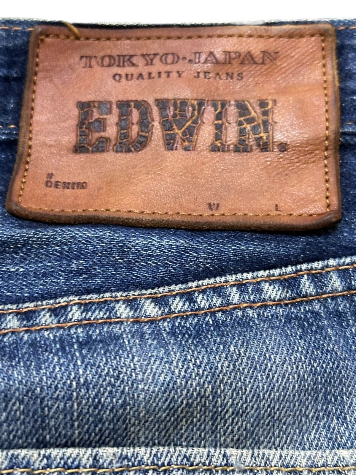 Edwin Vintage Edwin EJP03 Whiskers Grunge Distressed Denim Size US 31 - 5 Thumbnail