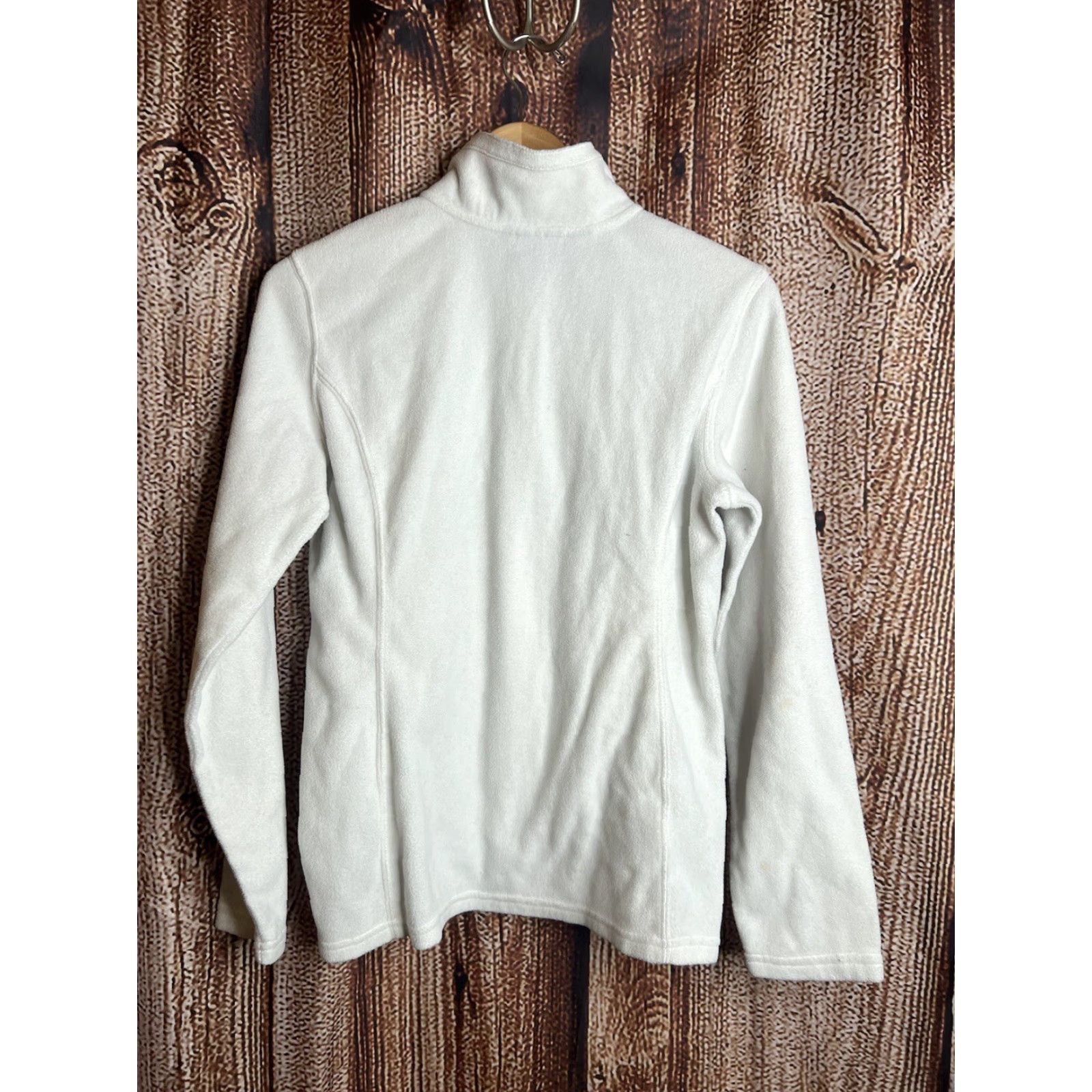 Eddie Bauer EDDIE BAUER Pullover Jacket Womens M White Fleece 1/4 Zip Embroidered Pockets Solid Mid-Length Jacket Womens Regular Size M Size M / US 6-8 / IT 42-44 - 3 Thumbnail