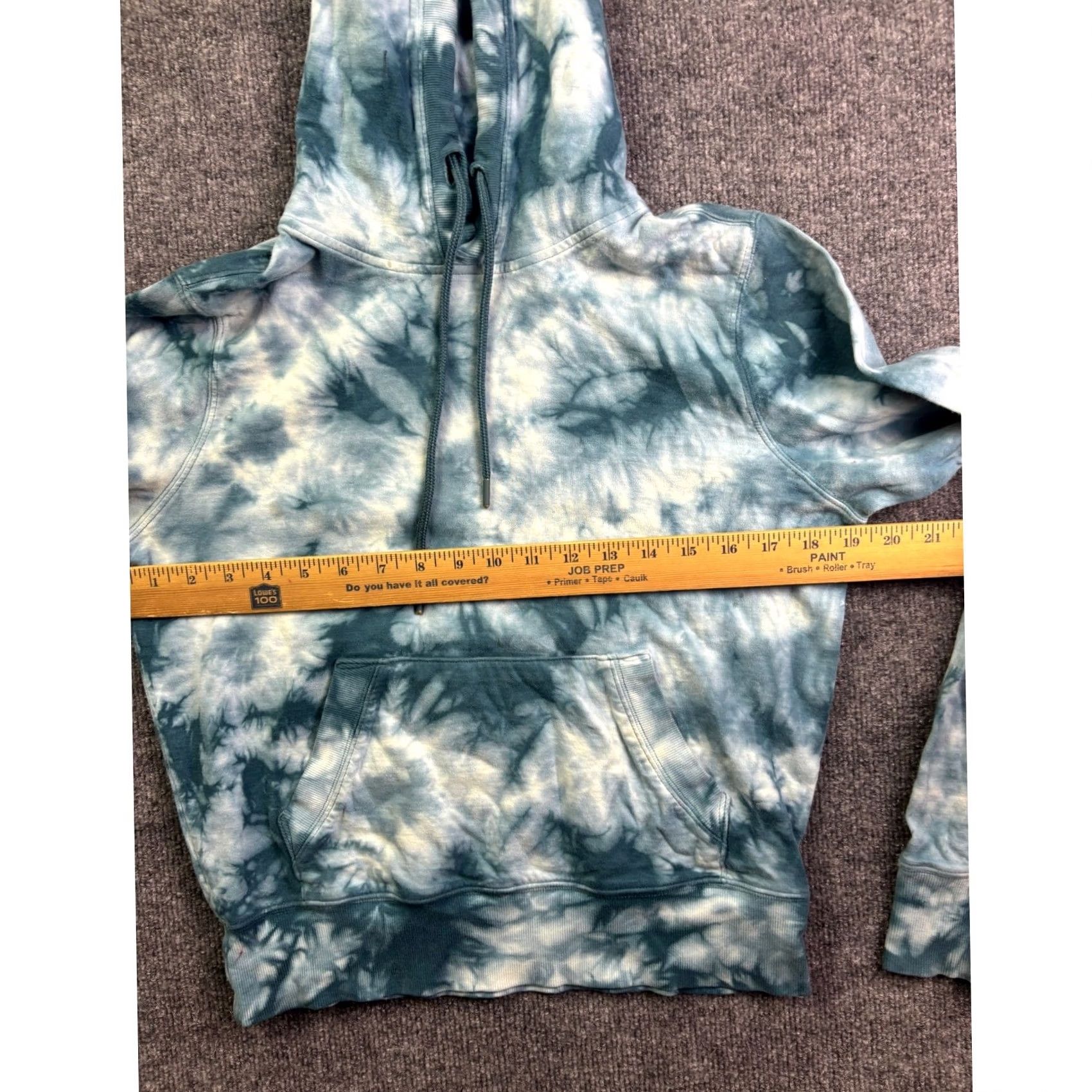 Athleta Athleta Hoodie Womens Small Blue Tie Dye Long Sleeve Cotton Blend Pullover Size S / US 4 / IT 40 - 4 Thumbnail