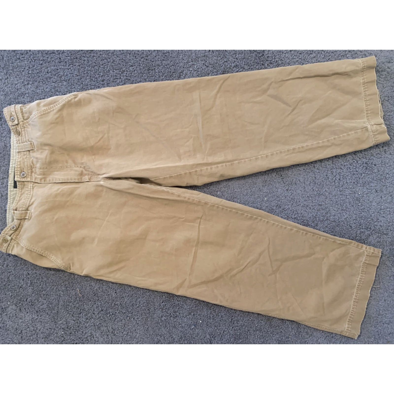 Express Express Mens Chino Pants Slim Straight Beige Cotton Spandex 31x32 Regular Waist 32in Size US 32 / EU 48 - 4 Thumbnail