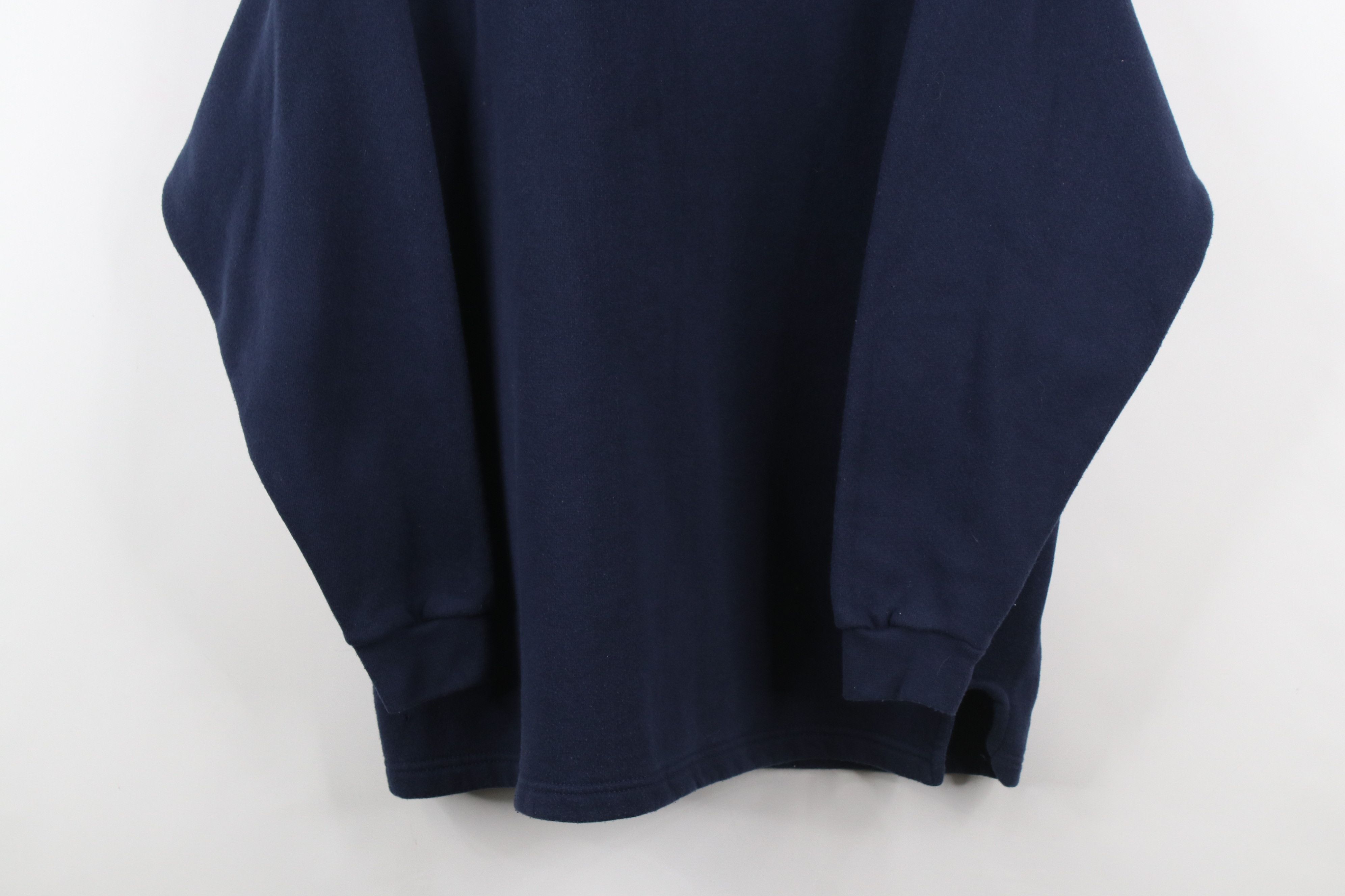 Vintage Vintage 90s Streetwear Tunic Turtleneck Sweatshirt Blue USA Size XL / US 12-14 / IT 48-50 - 3 Thumbnail