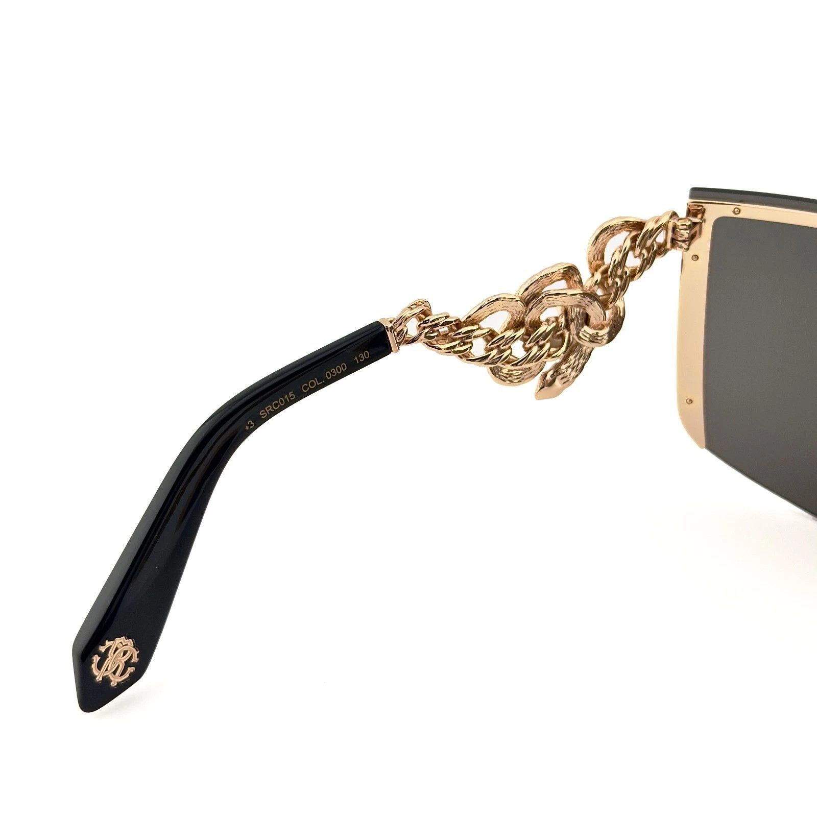 Roberto Cavalli ROBERTO CAVALLI 015 SRC015M Gold Black Visor Mask RC015 Size ONE SIZE - 5 Thumbnail