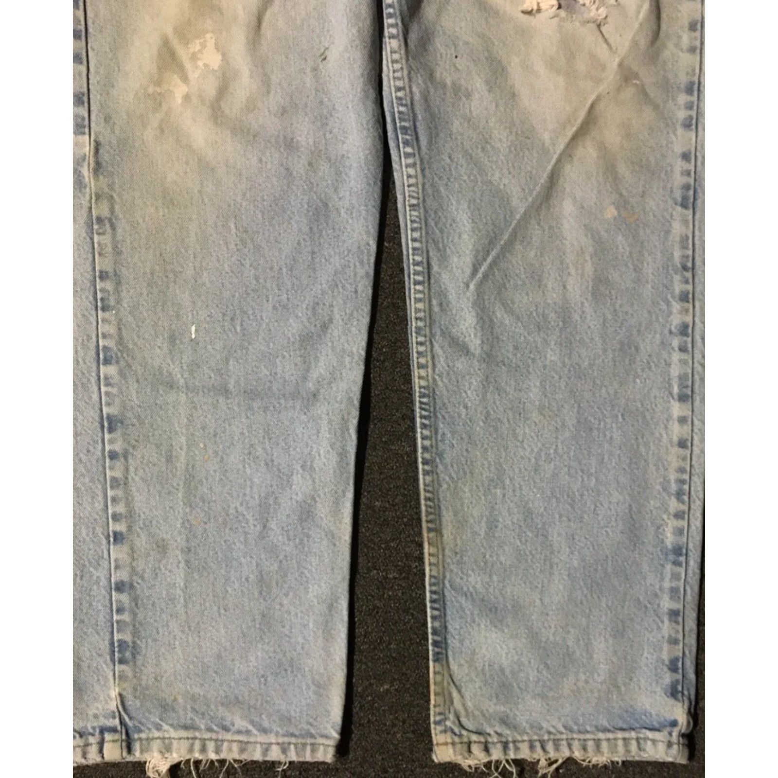 Carhartt Vtg 90s Carhartt Thrashed Faded Distress Jeans 40 Work Biker Grunge Skate Punk Size US 40 / EU 56 - 7 Thumbnail