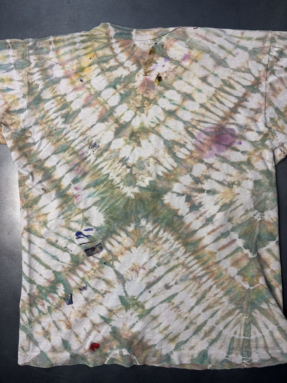 Vintage 1970s Tie Dye T-Shirt Vintage Thrashed Faded Distressed Swan Size US S / EU 44-46 / 1 - 8 Thumbnail