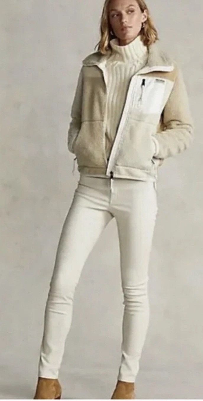 Polo Ralph Lauren NWT Lamb Skin White Leather pants Size 27" / US 4 / IT 40 - 2 Thumbnail