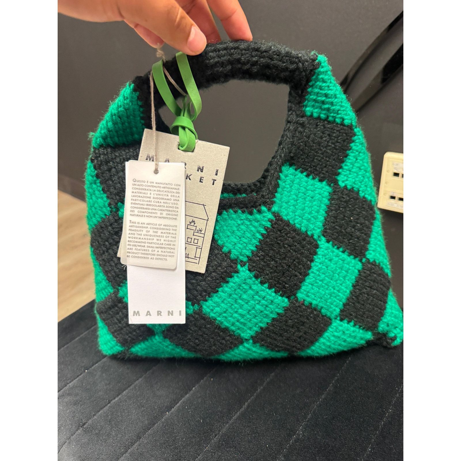 Marni Marni Checkered Bag Black/Green Size ONE SIZE - 2 Thumbnail