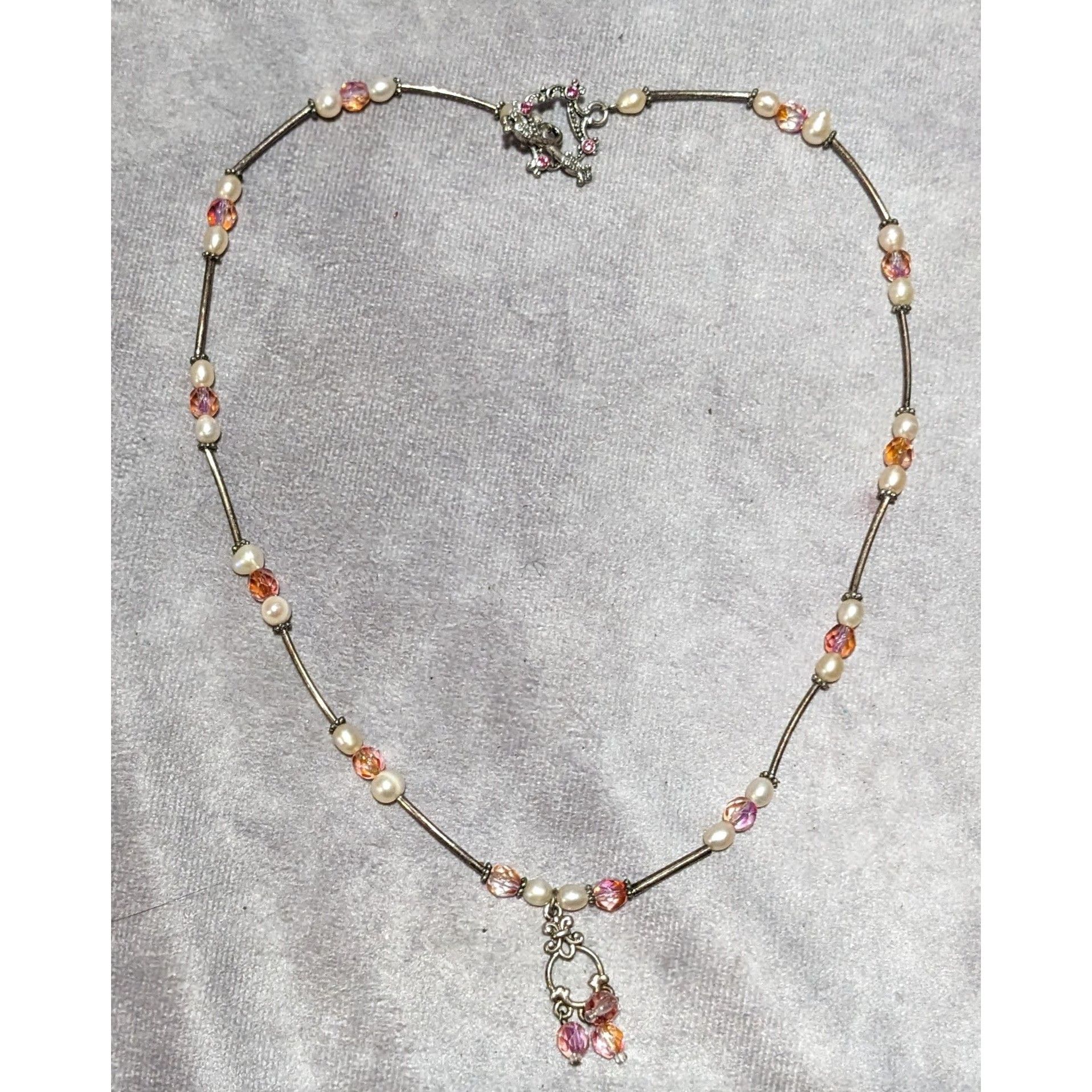Other Coquette Pink And Silver Pearl Beaded Necklace Size ONE SIZE - 10 Thumbnail