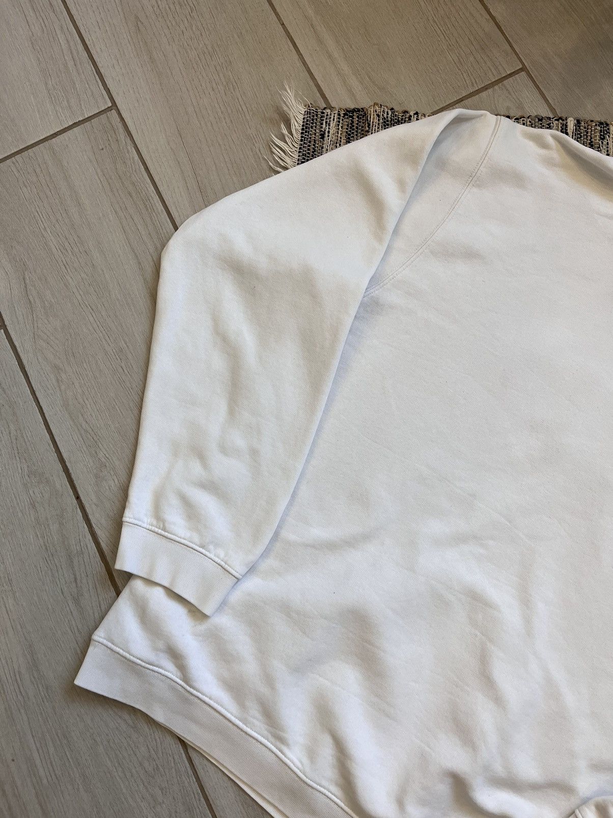 Nike × Vintage Vintage Nike hoodie white sweatshirt minimalistic Size US L / EU 52-54 / 3 - 11 Thumbnail