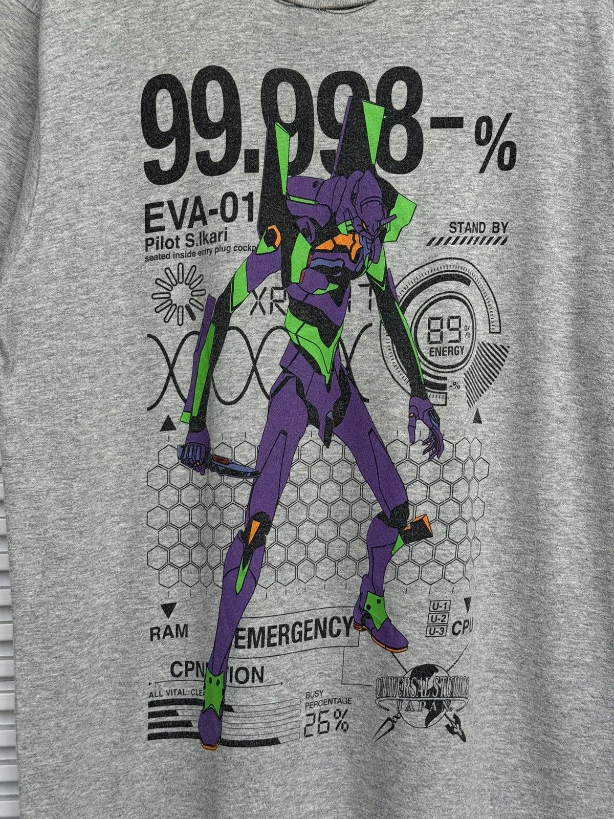 Cartoon Network Vintage Evangelion EVA-01 / Akira Sailormoon Berzerk Anime Size US XL / EU 56 / 4 - 4 Thumbnail