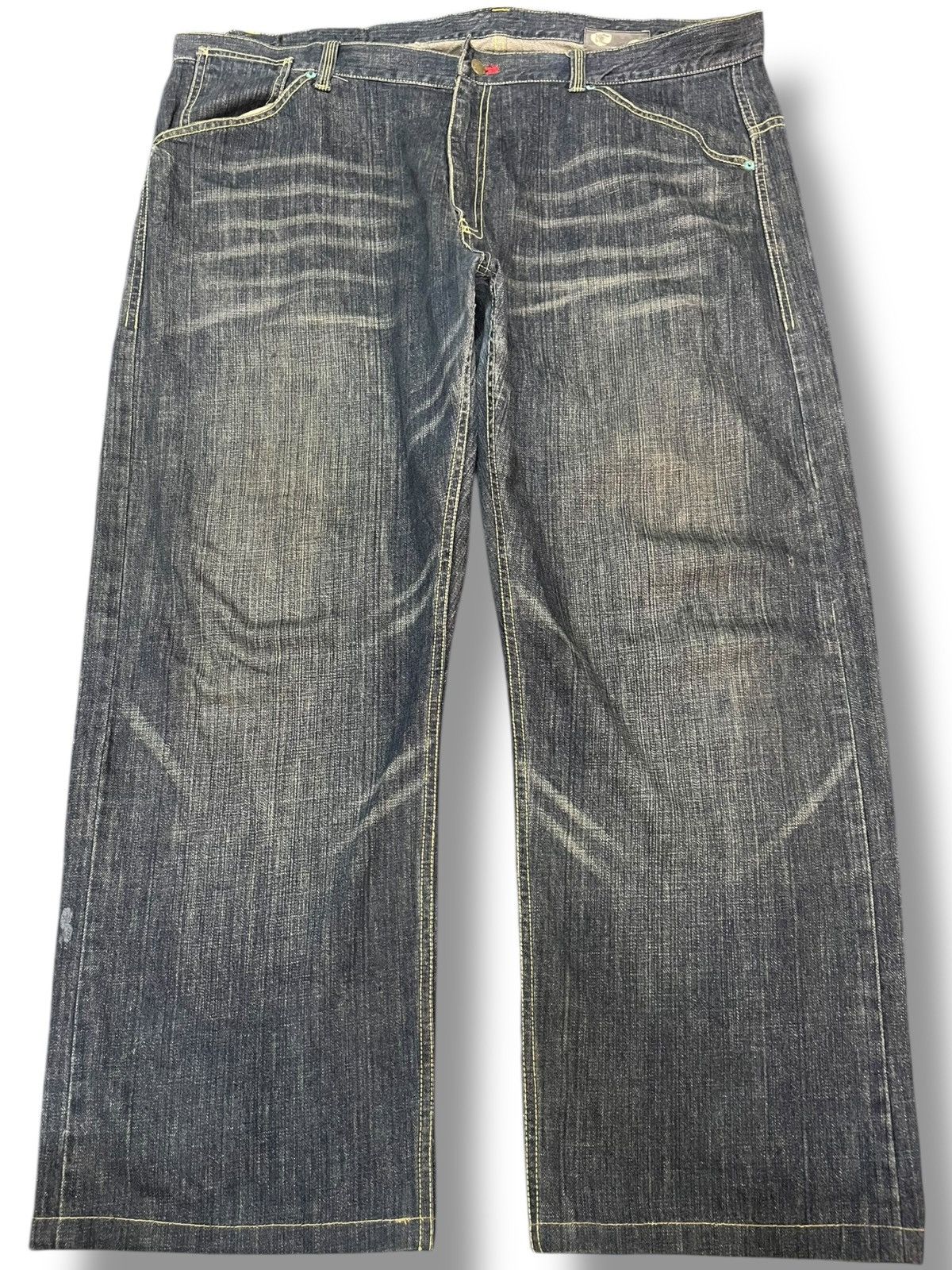 Le Grande Bleu (L.G.B.) Vintage Namitatsu Baggy Karakuri Tamashi Style Denim Size US 44 / EU 60 - 2 Thumbnail