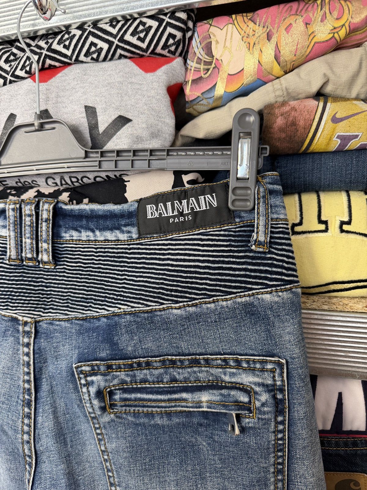 Balmain Balmain Biker jeans Distress RARE Size US 34 / EU 50 - 6 Thumbnail