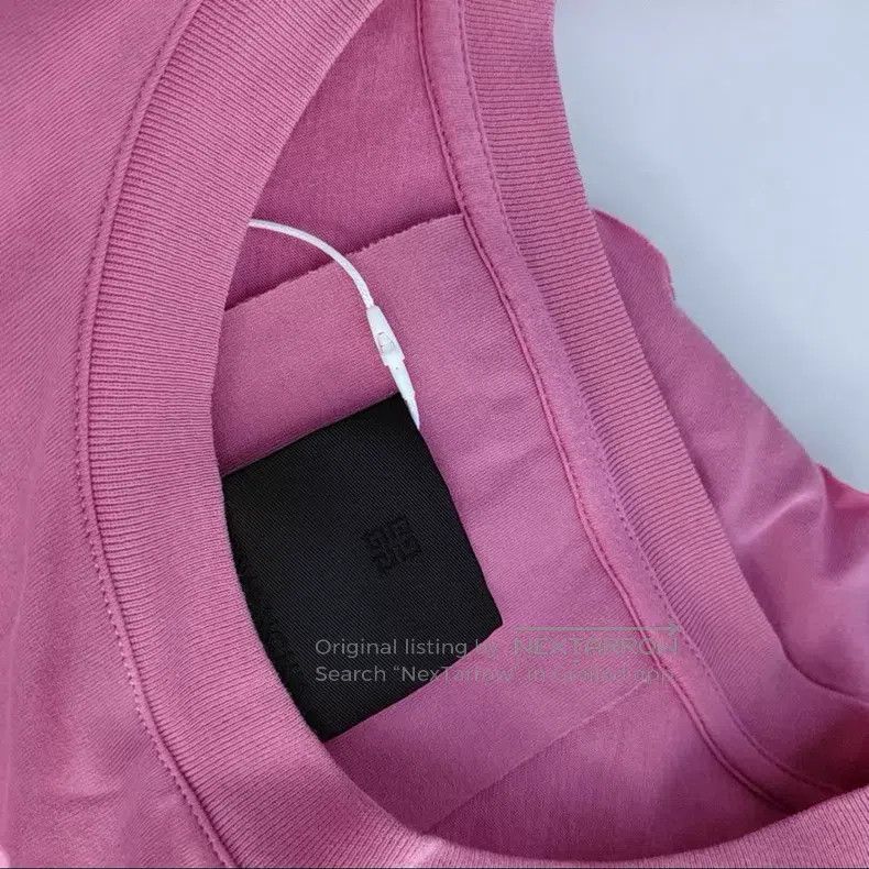 Givenchy Givenchy Pink Ripped T-Shirt Size US L / EU 52-54 / 3 - 7 Thumbnail