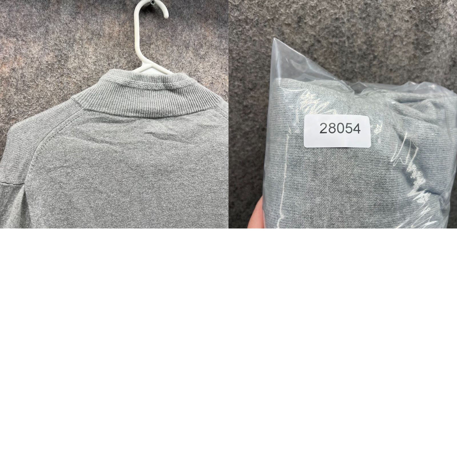 J.Crew VINTAGE J.CREW Sweater Mens Medium Gray Quarter Zip Organic Fleece Pullover Chunky Knit Mock Neck Long Sleeve Size US M / EU 48-50 / 2 - 9 Thumbnail