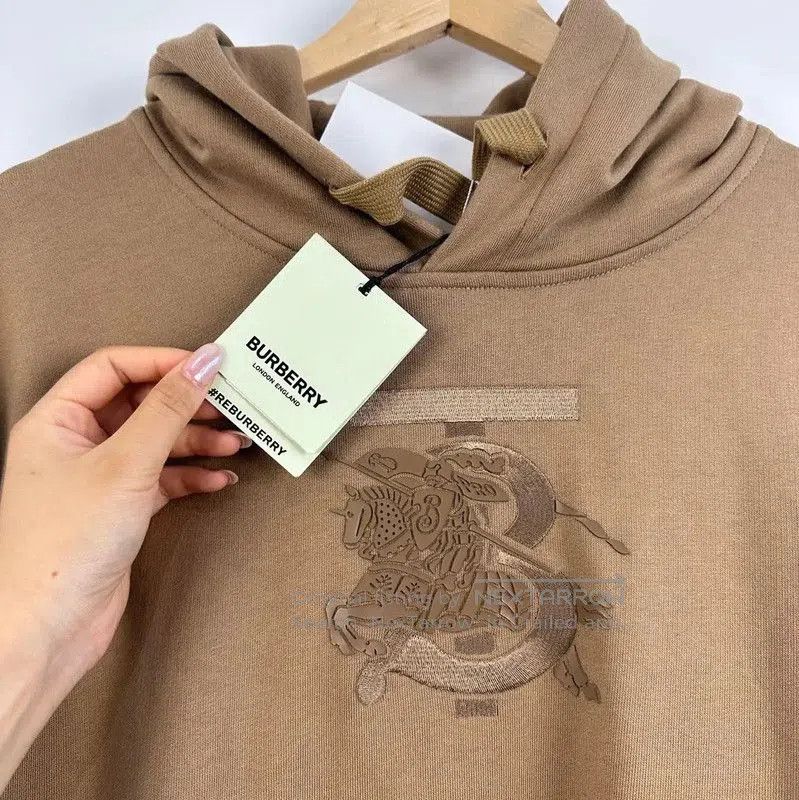 Burberry Burberry Men's Cotton Hoodie in Camel Color. Size US XXL / EU 58 / 5 - 4 Thumbnail