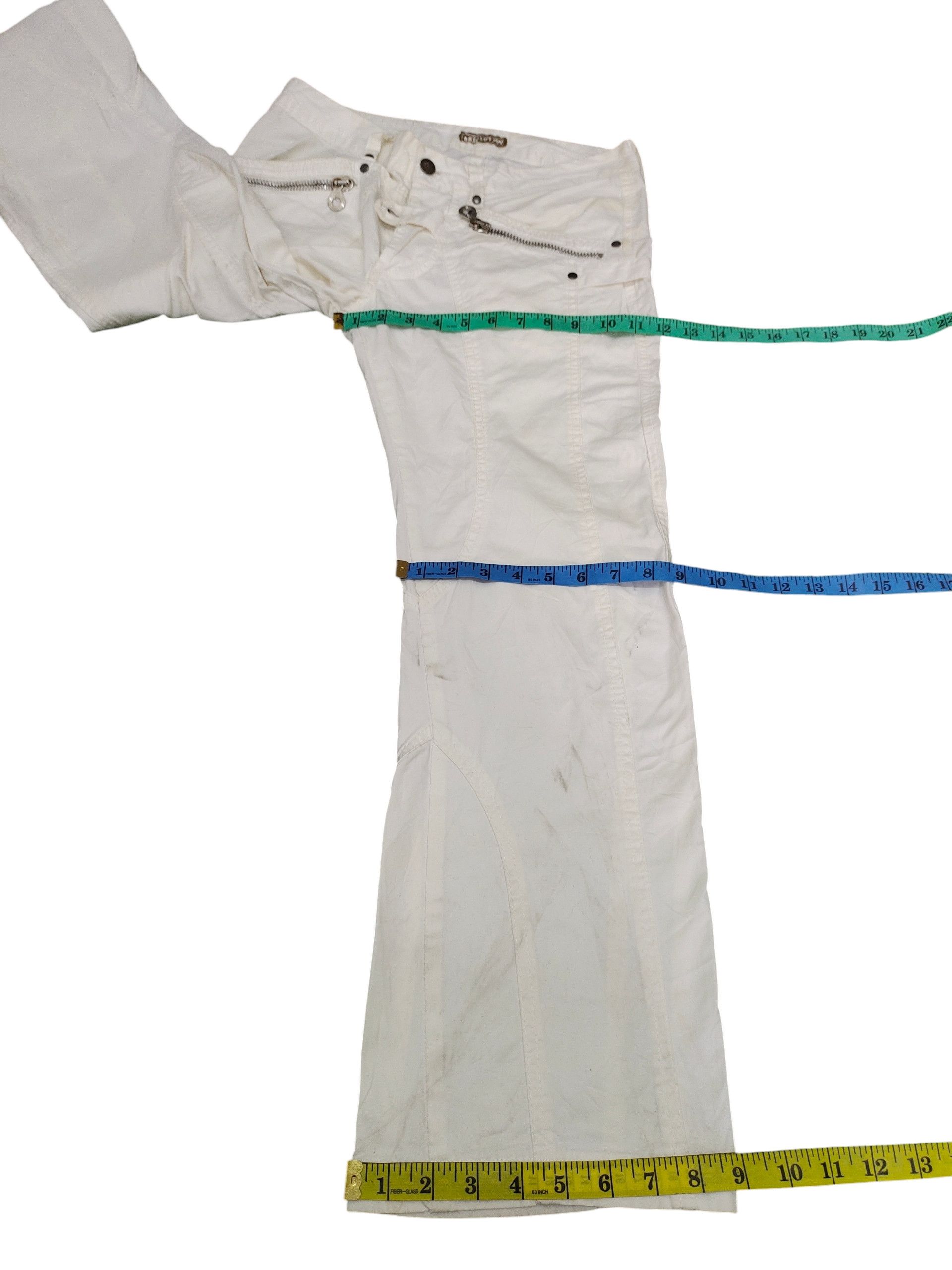 Absolut Joy Absolut Joy Einstein Asymmetric Cut White Zipper Pants Size US 30 / EU 46 - 17 Thumbnail