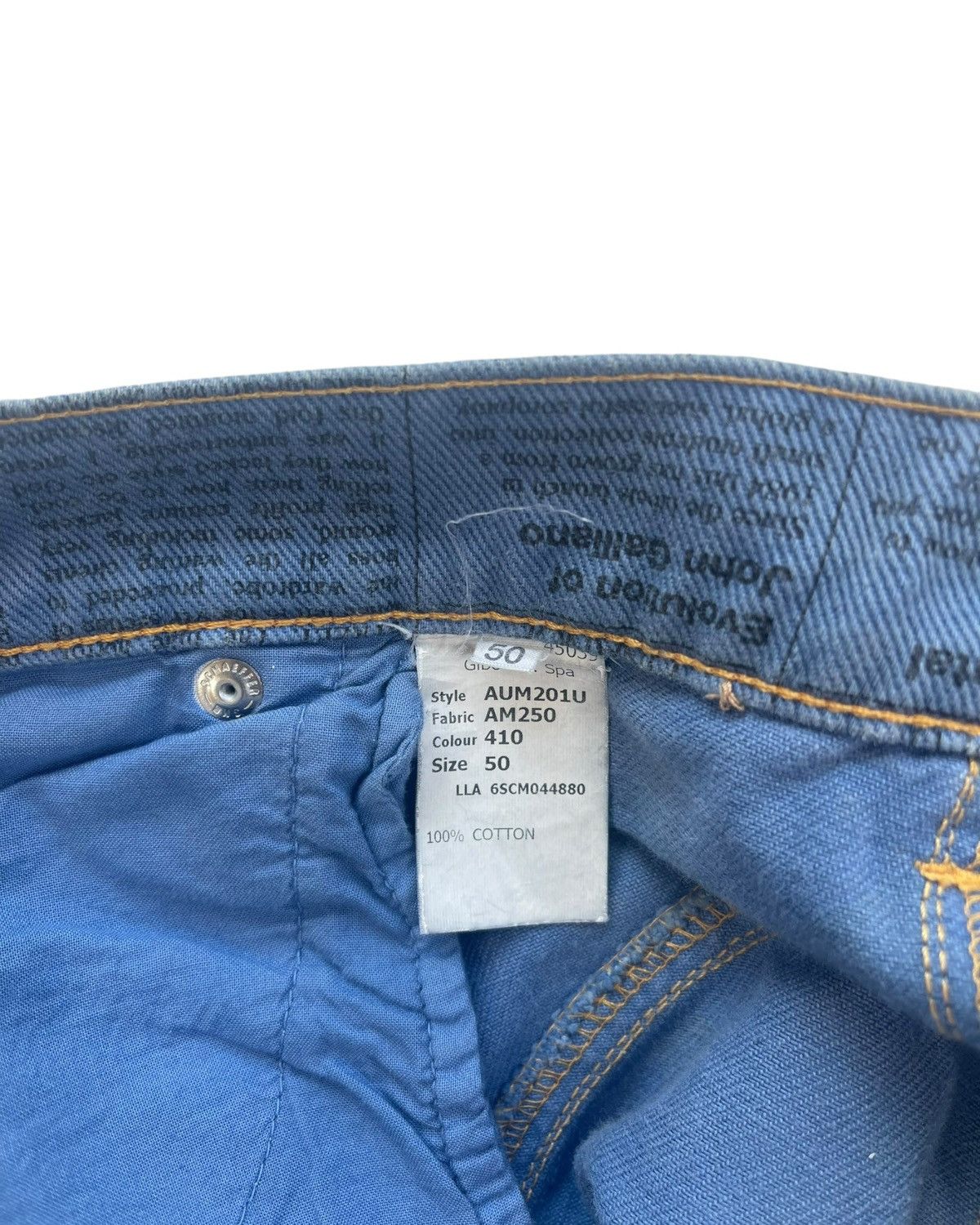 John Galliano SS2006 Runway Star Panel Gazette Newspaper J-Cut Denim Jeans Size US 34 / EU 50 - 10 Thumbnail