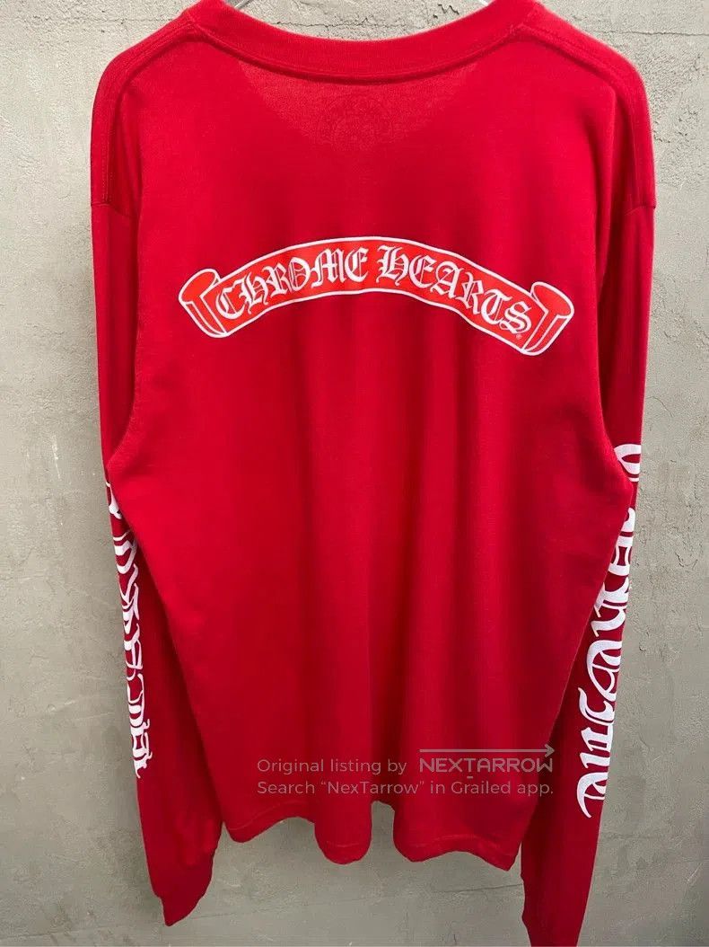 Chrome Hearts Chrome Hearts Vintage Red Long Sleeve T. Size US L / EU 52-54 / 3 - 4 Thumbnail