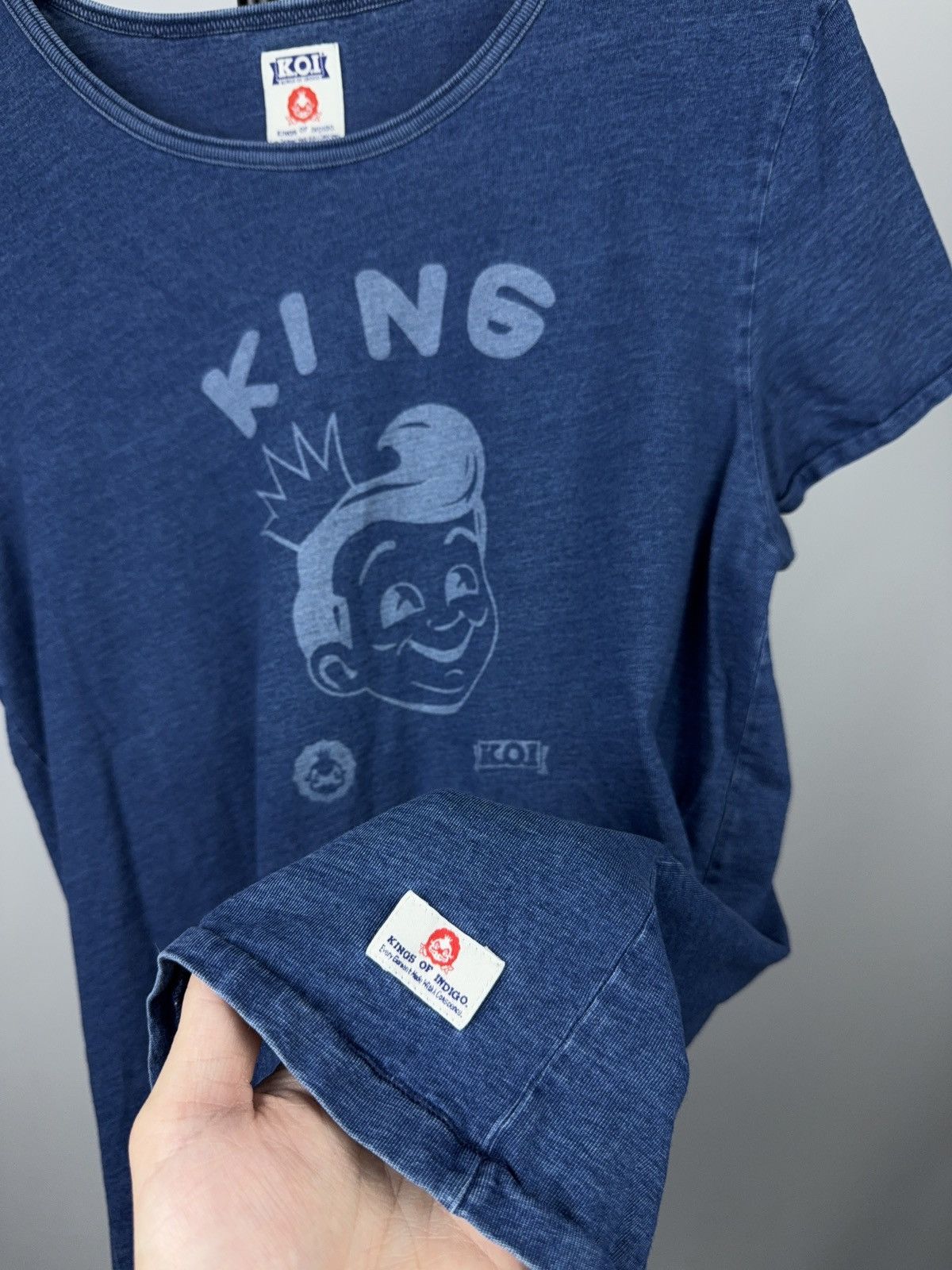 Kings Of Indigo 00s Japanese KOI Kings of Indigo Graphic Indigo Dyed T-Shirt Size US M / EU 48-50 / 2 - 3 Thumbnail