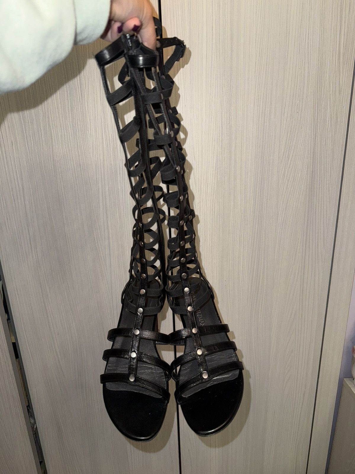 Stuart Weitzman Stuart Weitzman Black leather gladiator sandals Size US 7 / IT 37 - 2 Thumbnail