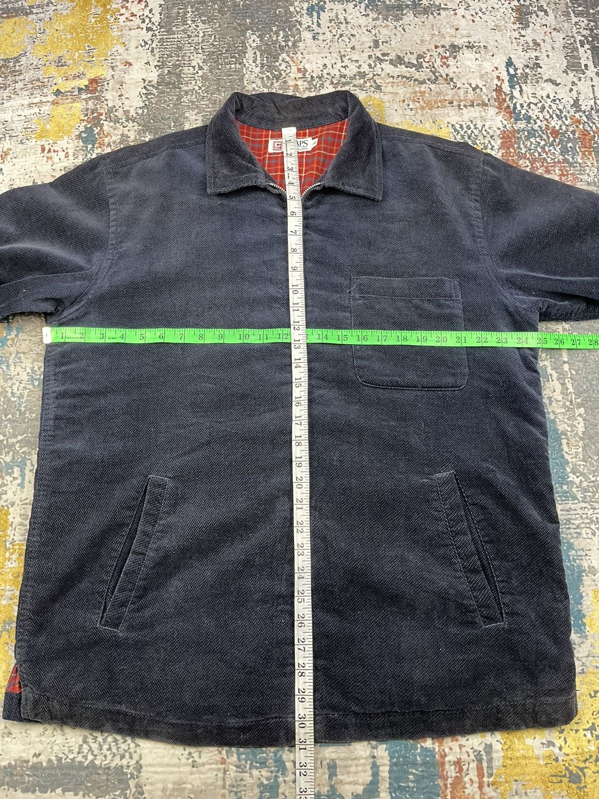 Chaps Ralph Lauren Chaps Navy Corduroy Zipper Cord Workshirt Size US L / EU 52-54 / 3 - 13 Thumbnail