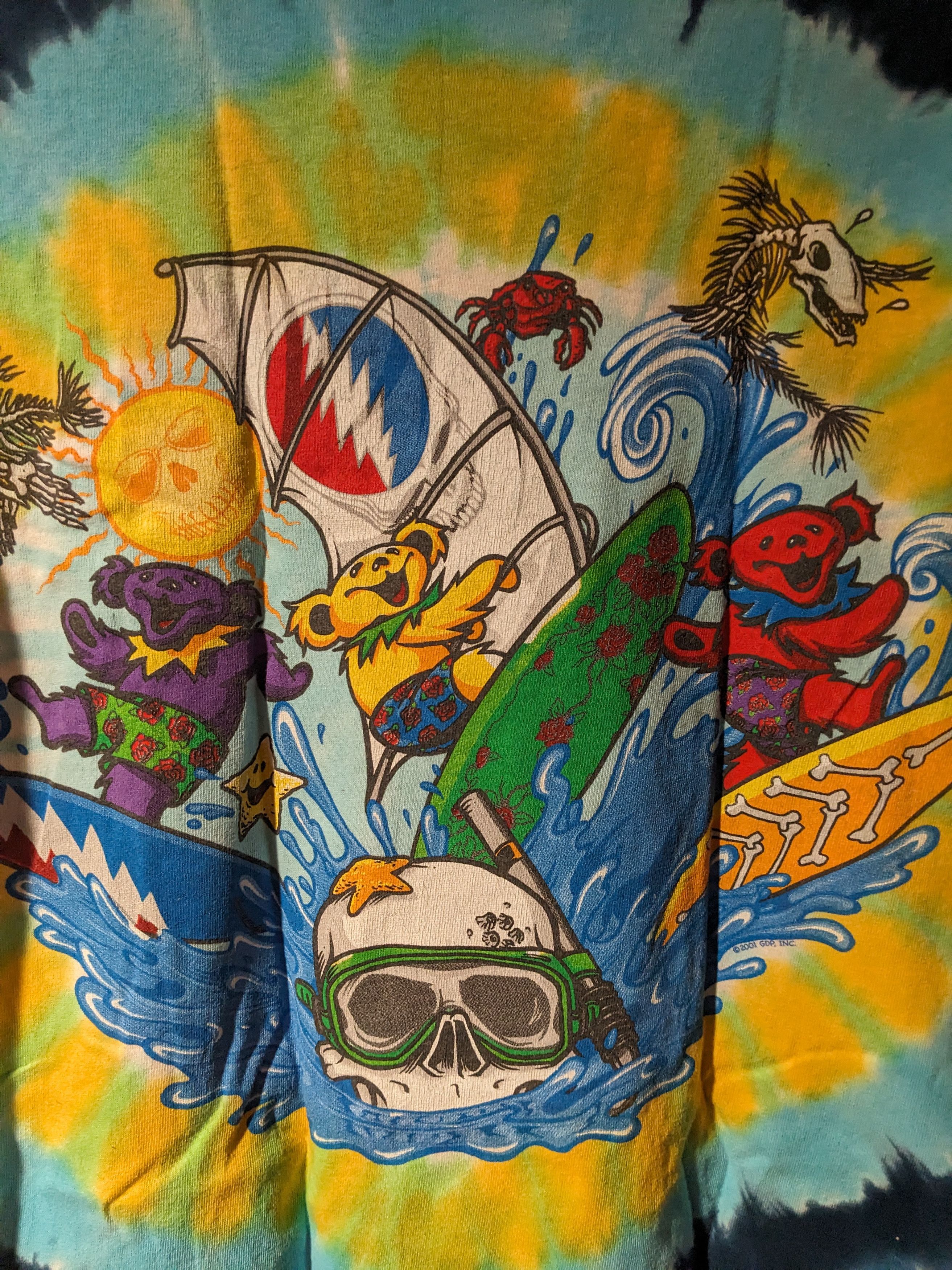 Grateful Dead × Liquid Blue Grateful Dead Surf Wear Summer Time 2001 Small T-Shirt Size US S / EU 44-46 / 1 - 6 Thumbnail