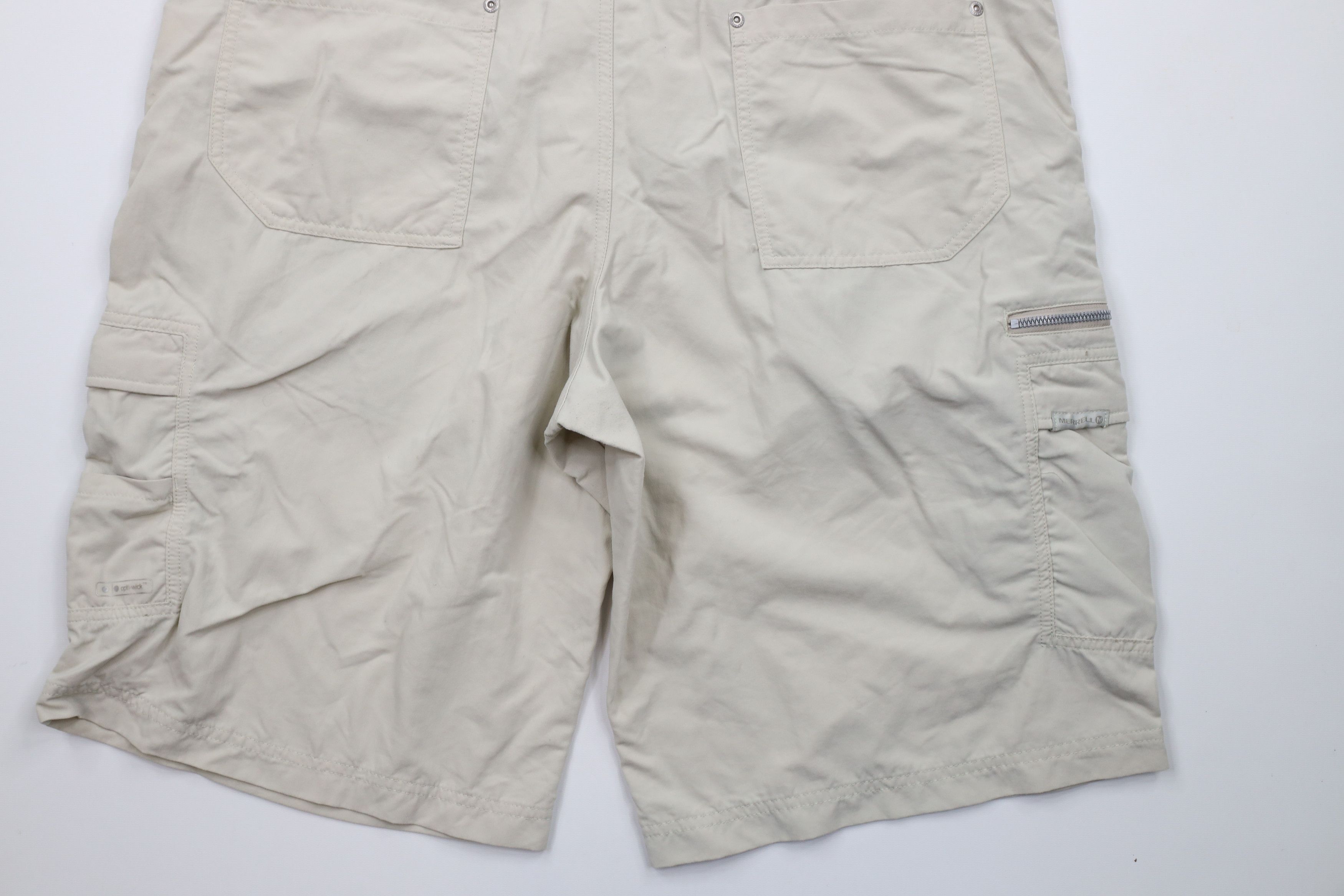 Merrell × Vintage Merrell Opti-Wick UPF 50+ Outdoor Trail Cargo Shorts Beige Size US 38 / EU 54 - 13 Thumbnail