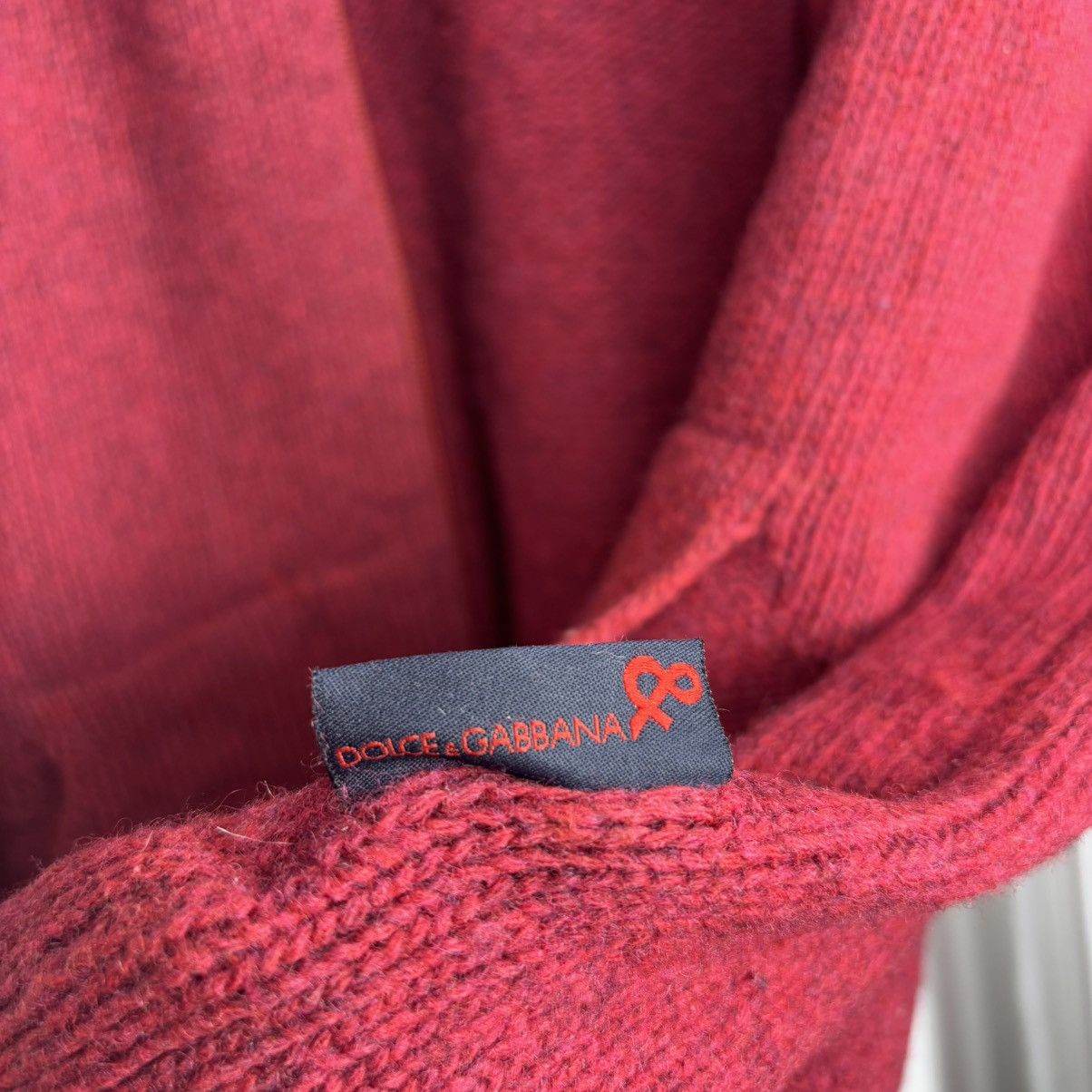 Dolce & Gabbana × Vintage vintage d&g sweater zip woolen burgundy Dolce & Gabbana Size M / US 6-8 / IT 42-44 - 15 Thumbnail