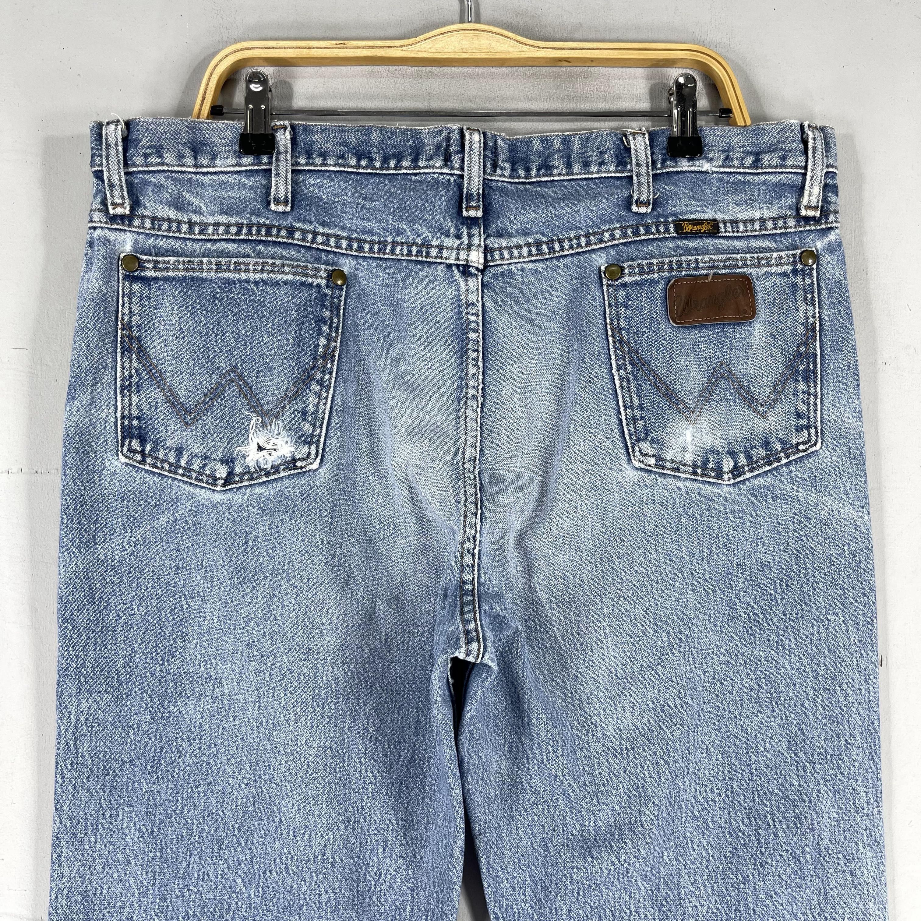 Vintage × Wrangler Size 38 Vintage Wrangler Distressed Ripped Pocket Jeans Size US 38 / EU 54 - 7 Thumbnail