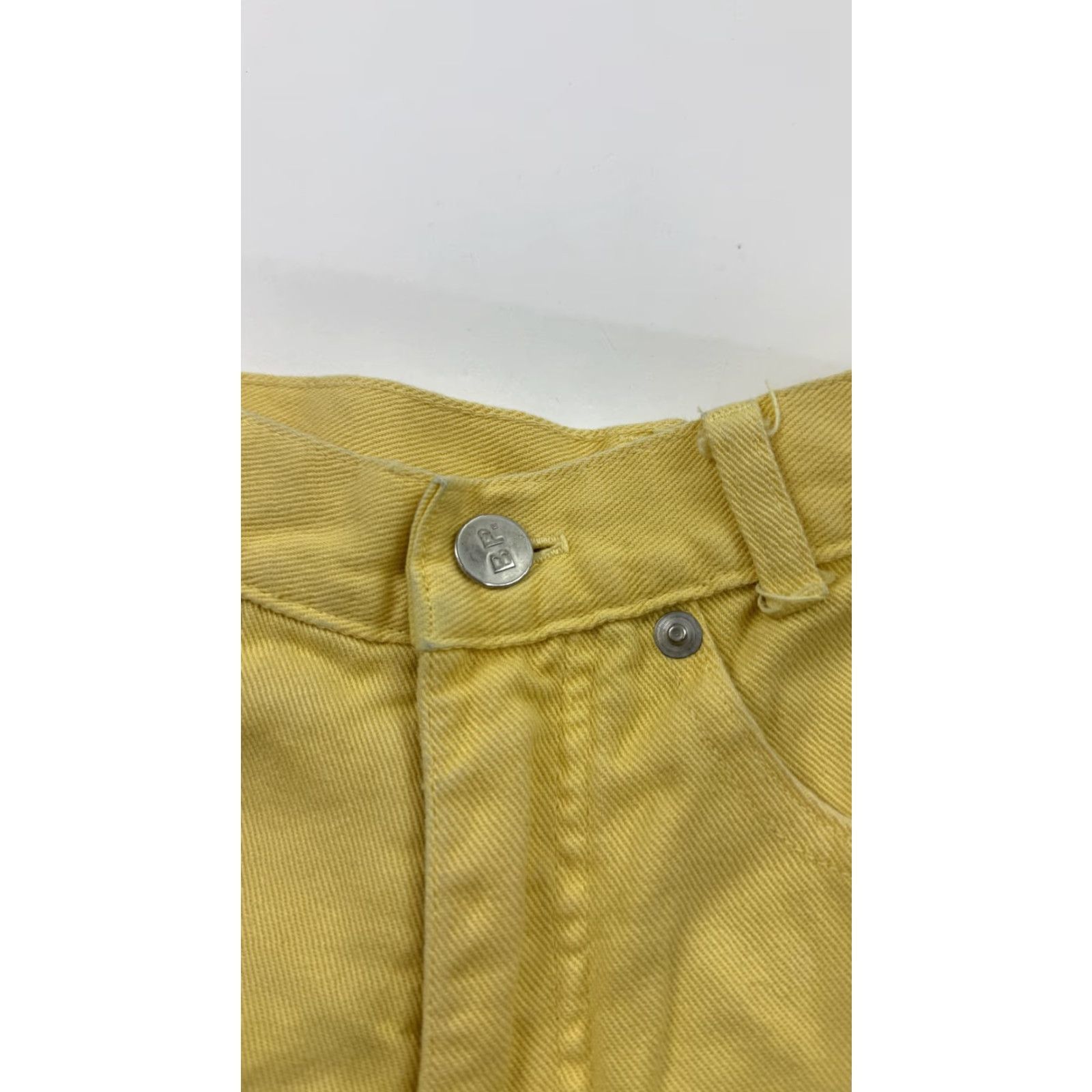 Vintage BP Nordstrom Shorts Women 3 Yellow High Rise Denim Cotton 5 Pocket Vintage Size 26" / US 2 / IT 38 - 3 Thumbnail