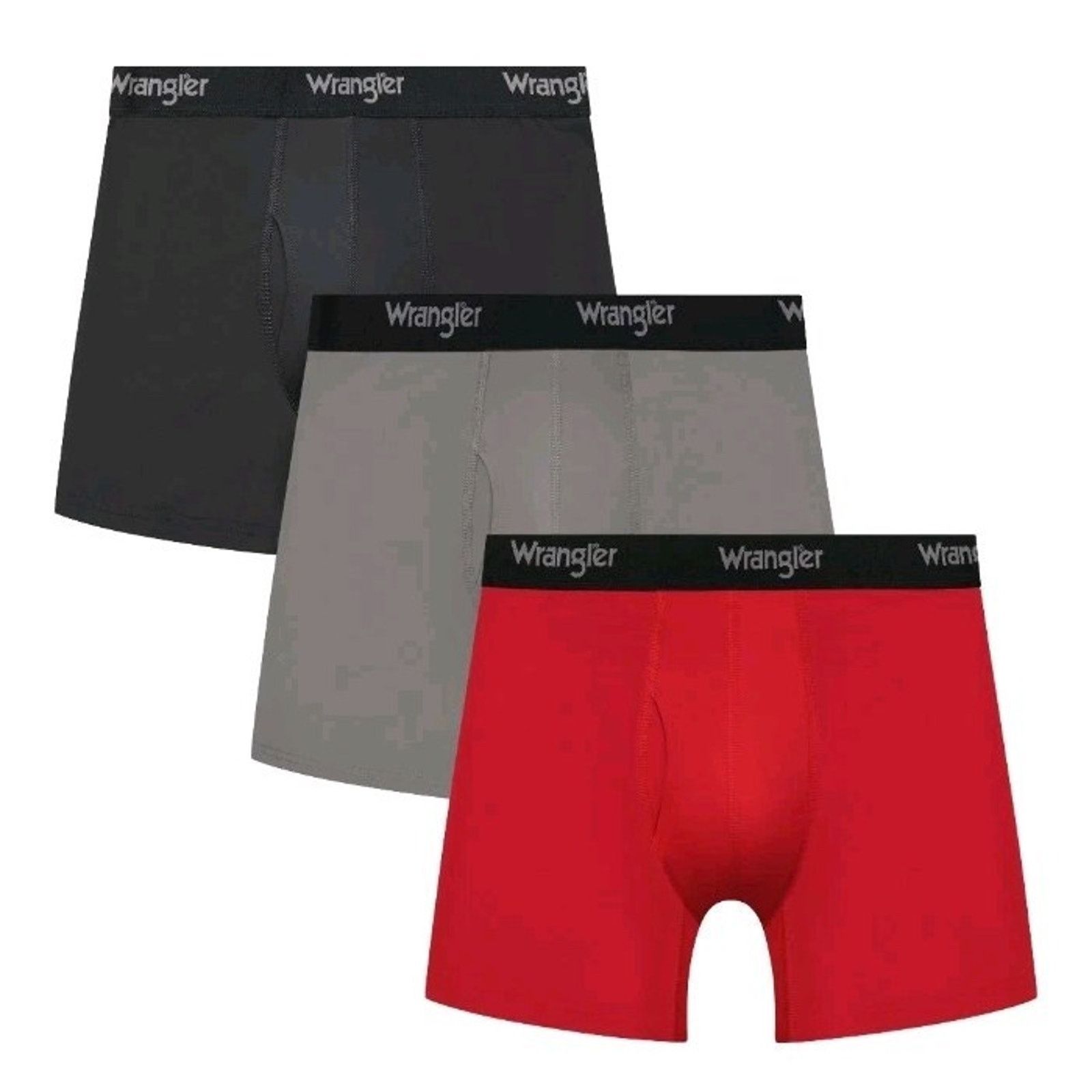 Wrangler Wrangler Men's Boxer Briefs Nylon 3 Pack Size L Assorted Size 36 - 2 Thumbnail