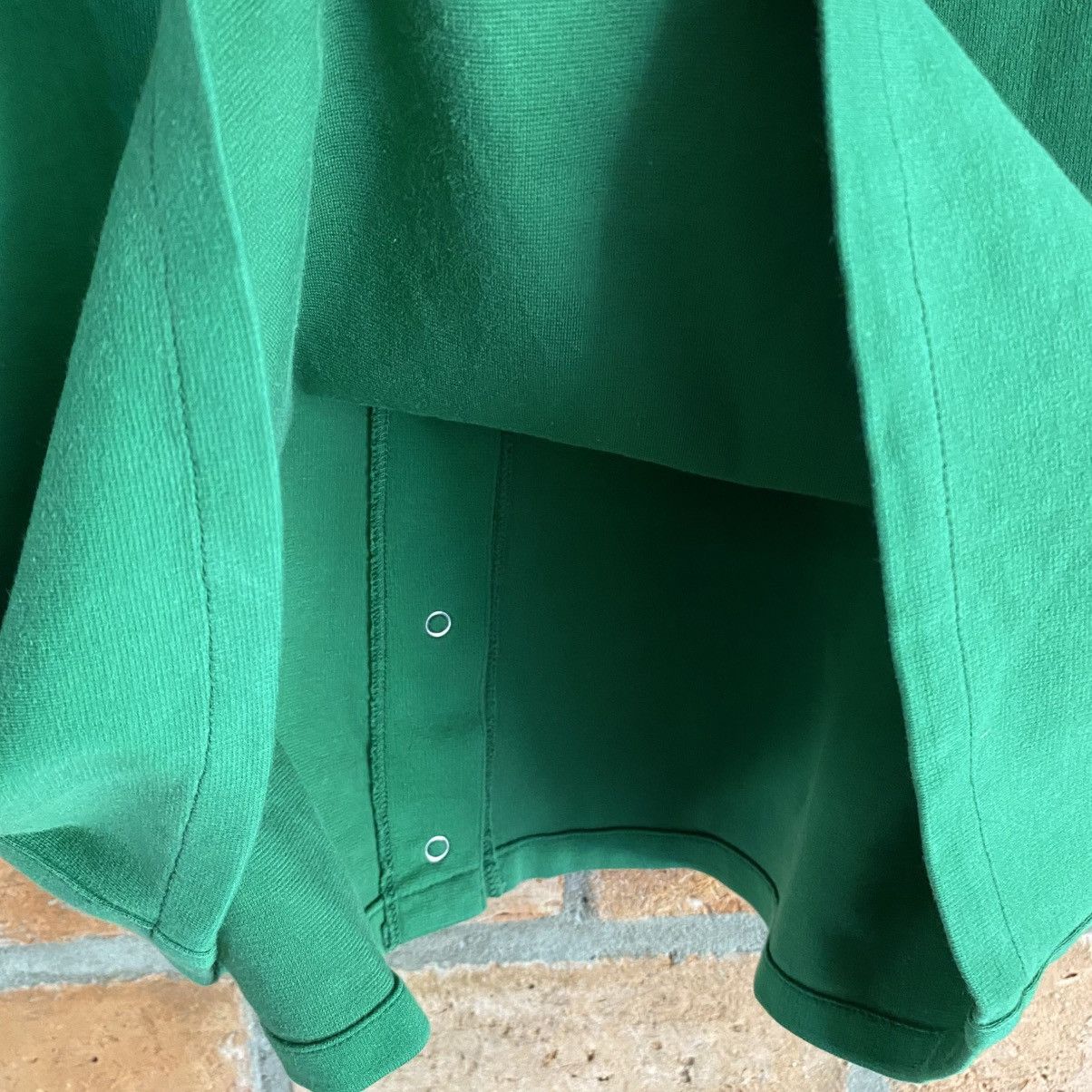Dior Christian Dior Green Long Sleeve Back-Snap Top with Logo Size M / US 6-8 / IT 42-44 - 4 Thumbnail