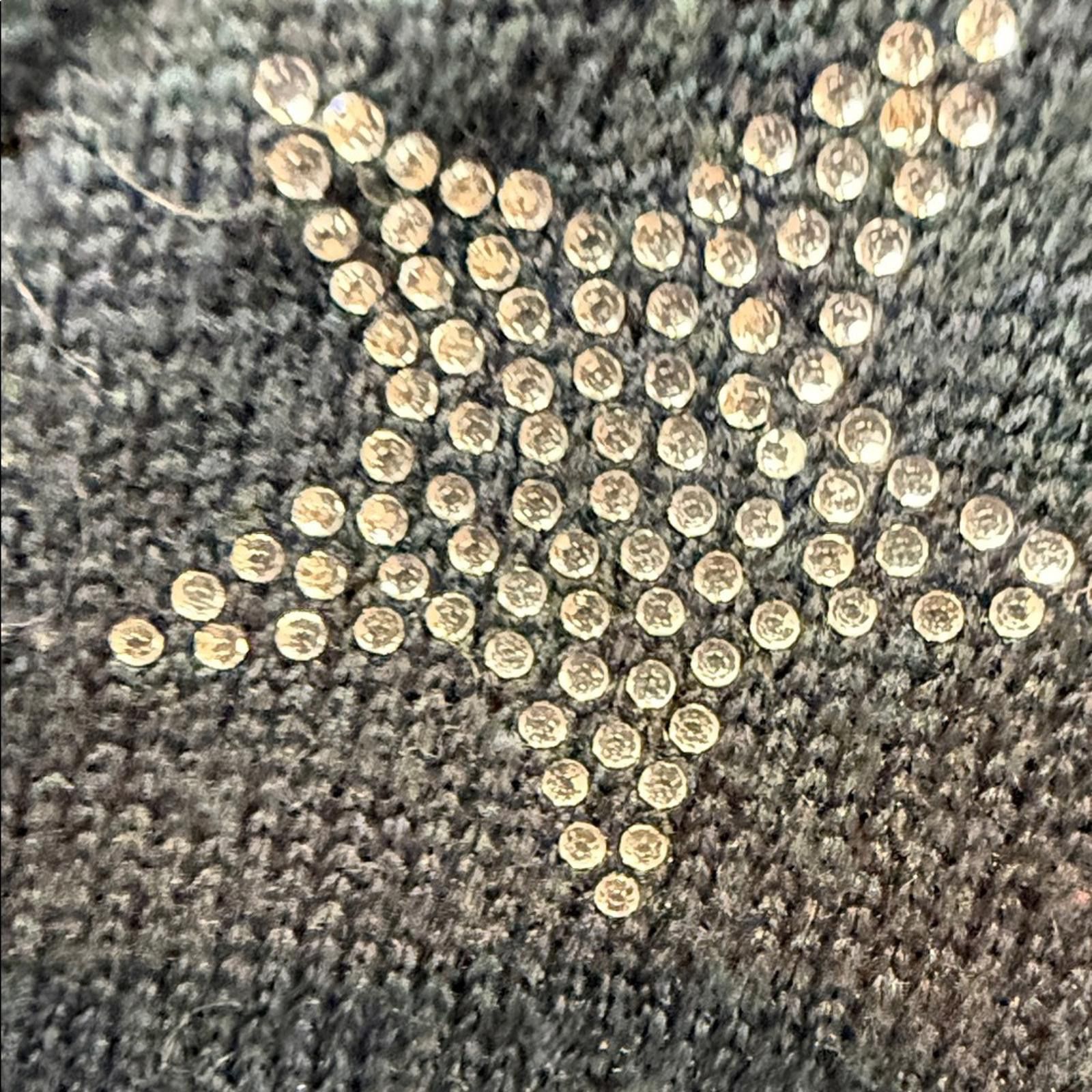 Other Brandy Melville Dark Teal V-Neck Sweater with Silver Stars Size M / US 6-8 / IT 42-44 - 3 Thumbnail