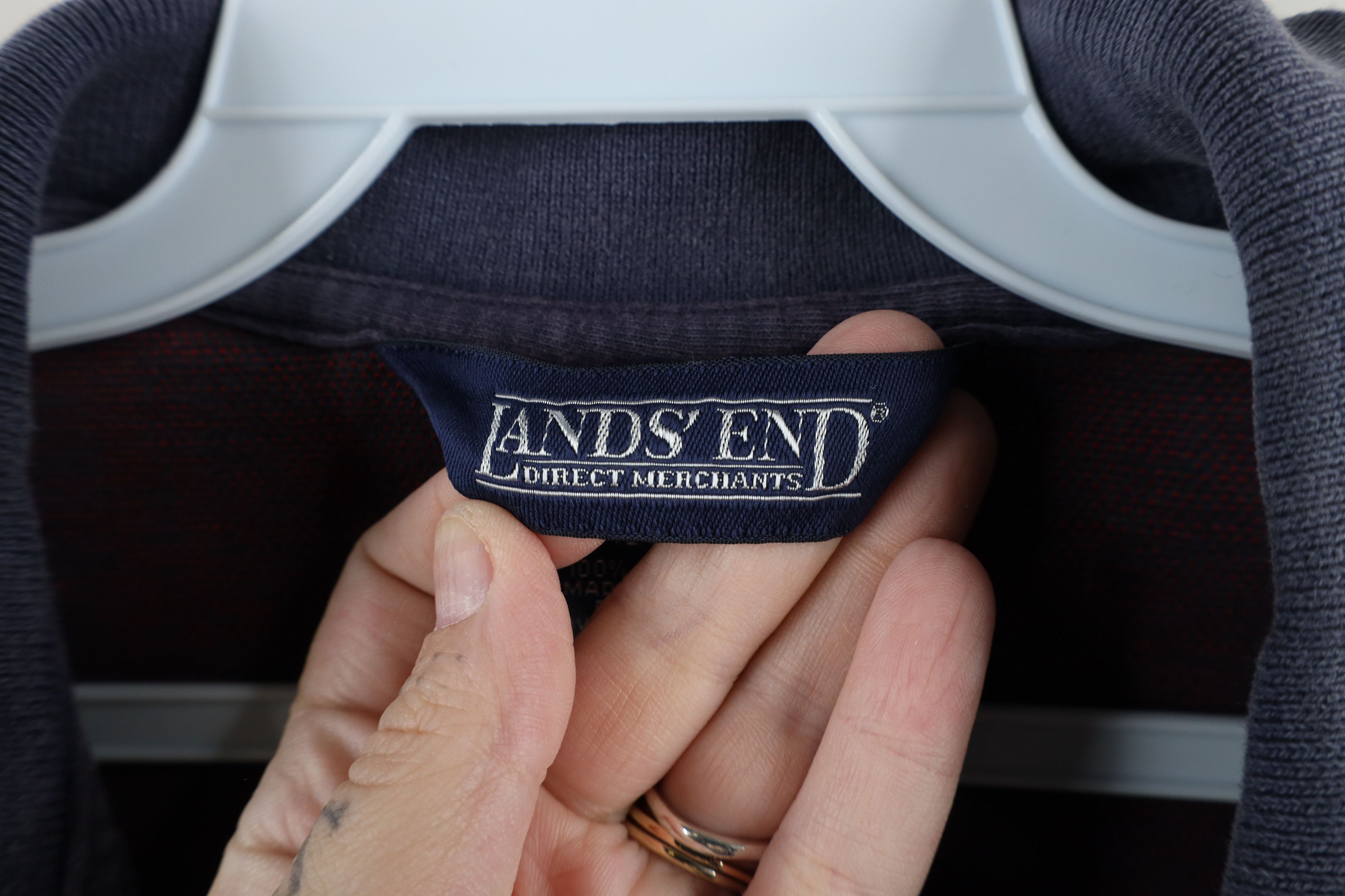 Lands' End × Vintage Vintage 90s Lands End Long Sleeve Rugby Polo Shirt AS IS Size US L / EU 52-54 / 3 - 10 Thumbnail