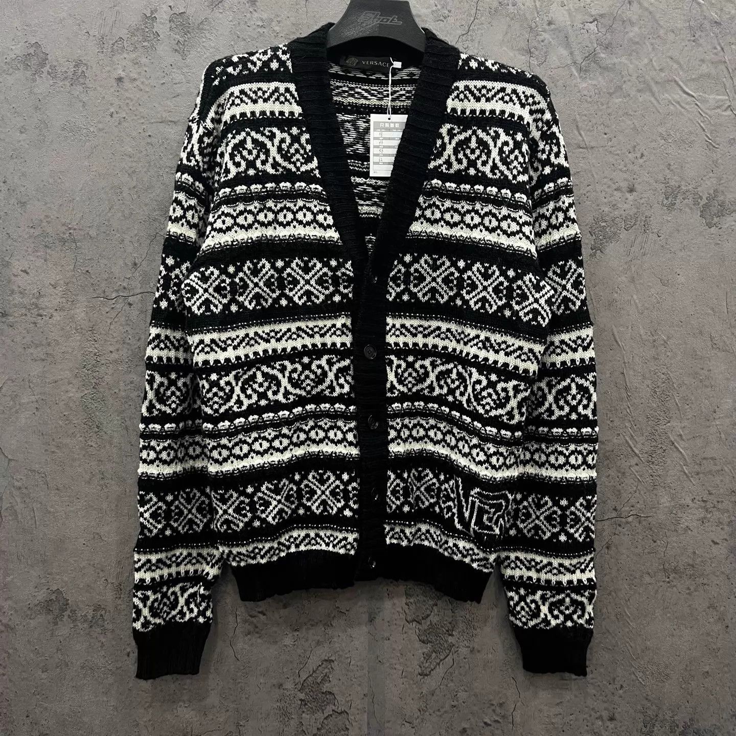 Versace Versace black & white knit cardigan size 48 new Size US M / EU 48-50 / 2 - 1 Thumbnail