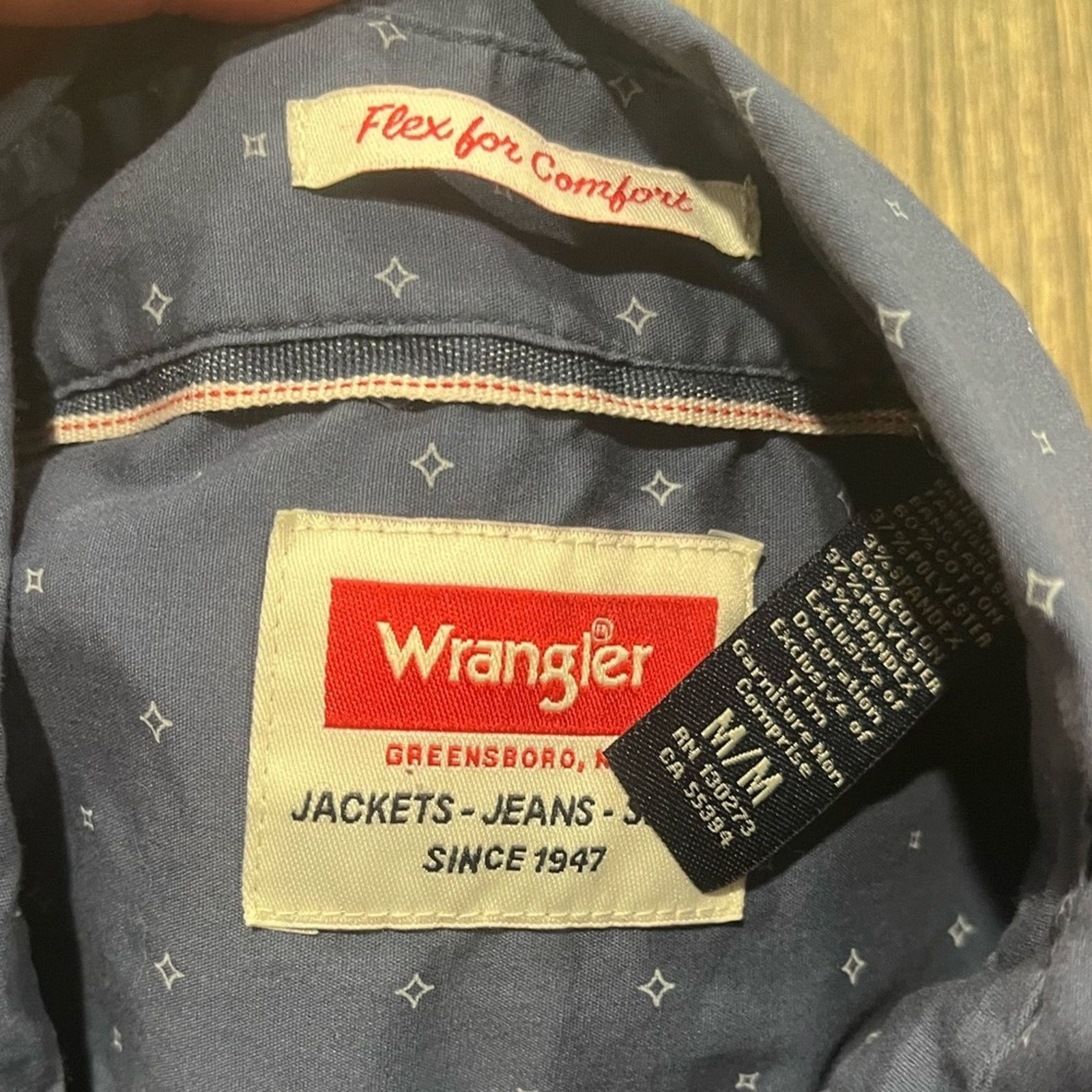 Wrangler Wrangler Vintage Button-Up Shirt Chest Pocket Blue Size M Size US M / EU 48-50 / 2 - 3 Thumbnail