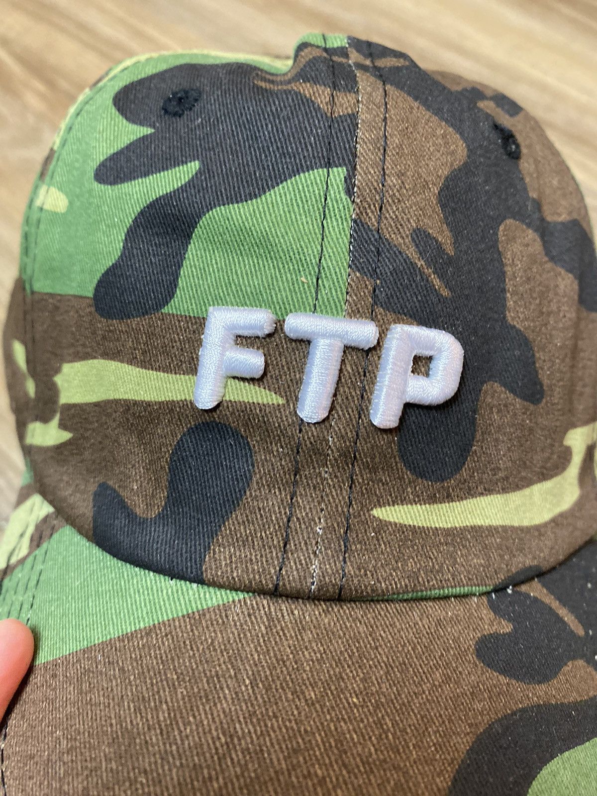 Fuck The Population FTP 6 Panel Hat Woodland Camo NEW Size ONE SIZE - 2 Thumbnail