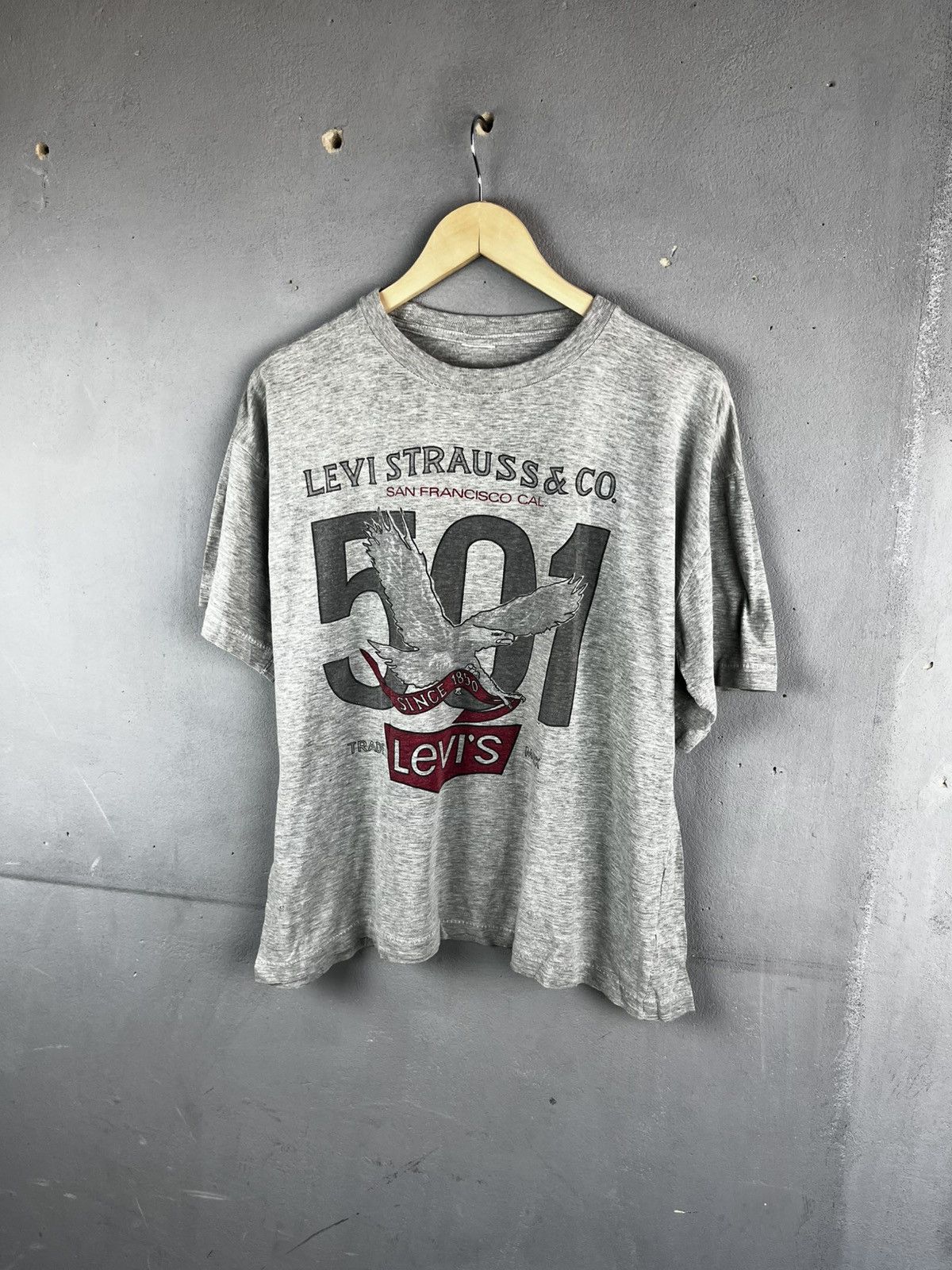 Levi's Levis t shirt vintage 80s big logo Size US M / EU 48-50 / 2 - 2 Thumbnail