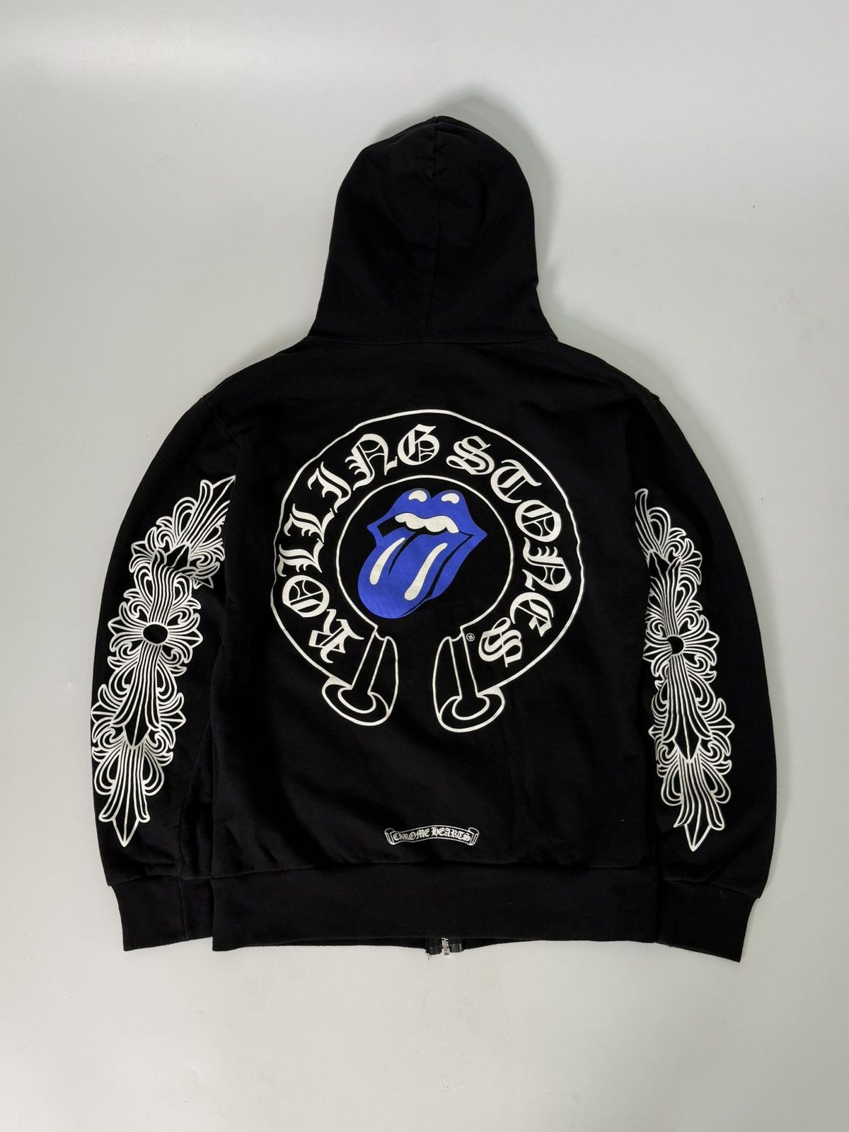 Chrome Hearts × The Rolling Stones Chrome Hearts Rolling Stone Blue Tongue Horseshoe Hoodie Size US M / EU 48-50 / 2 - 2 Thumbnail