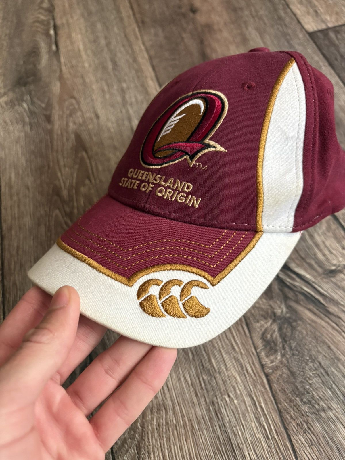 Canterbury of New Zealand × Vintage Queensland State Of Origin Team Vintage Rugby Team Rare Cap Size ONE SIZE - 3 Thumbnail