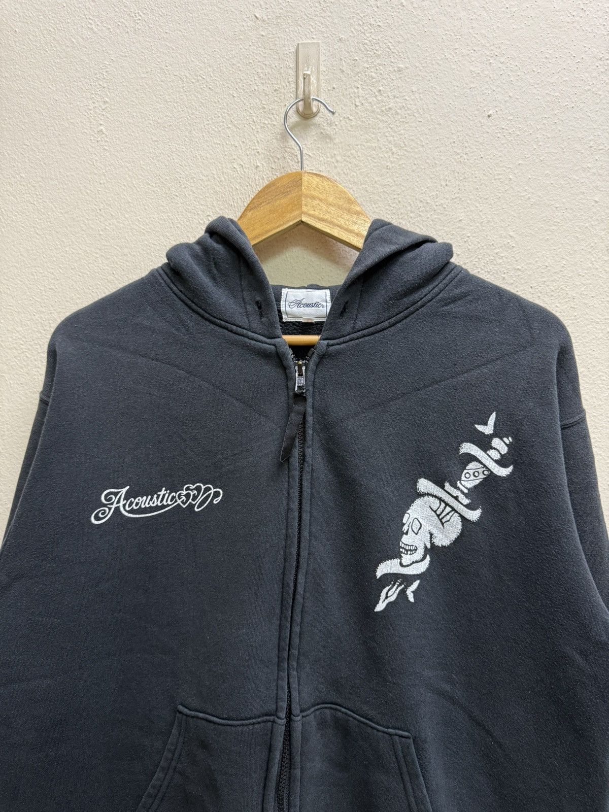 Japanese Brand Acoustic Prominent Skull Zip Up Sweater Hoodie Size US L / EU 52-54 / 3 - 17 Thumbnail